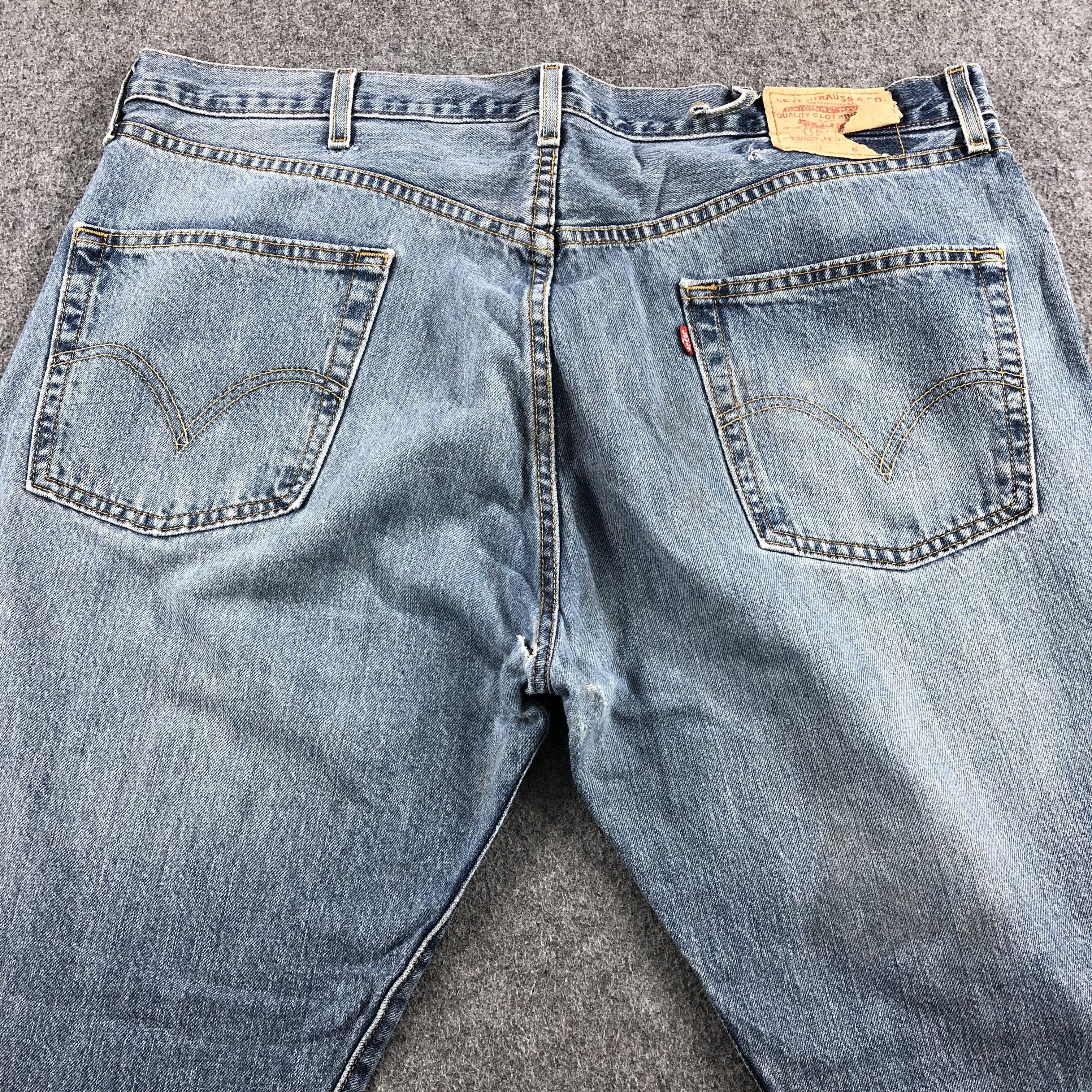 Levi's Vintage 90s Blue Wash Levis 501 Jeans-J1467 Size US 40 / EU 56 - 4 Thumbnail