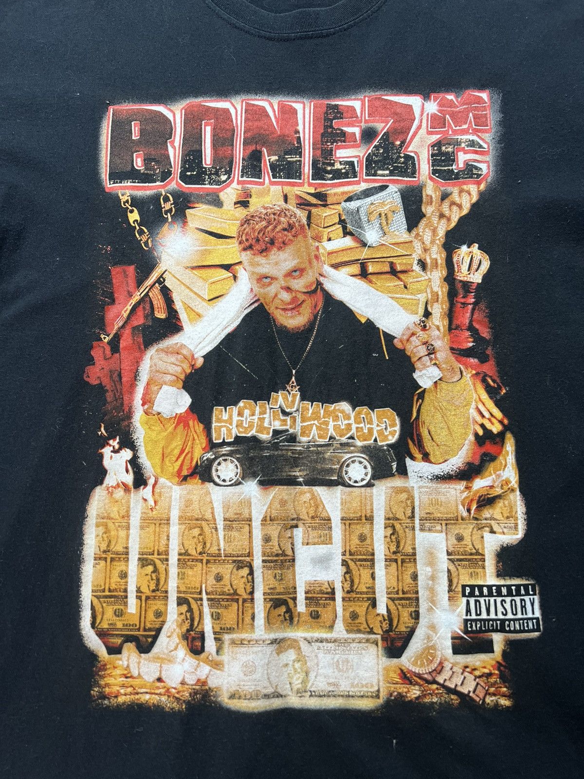 Japanese Brand Vintage Retro Bonez MC Uncut Rare T-Shirt Merch Hollywood Size US L / EU 52-54 / 3 - 2 Thumbnail