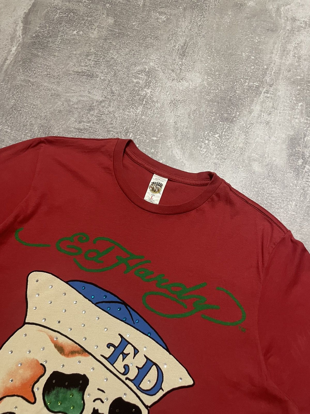Christian Audigier Vintage Ed Hardy T-shirt Y2K Size US L / EU 52-54 / 3 - 2 Thumbnail