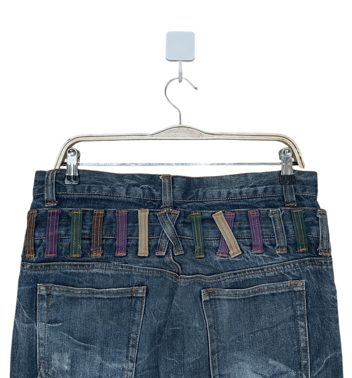 If Six Was Nine × Japanese Brand × Le Grande Bleu (L.G.B.) Vintage Japanese Brand Nylaus Double Waist Jeans 1990s Size US 33 - 6 Thumbnail