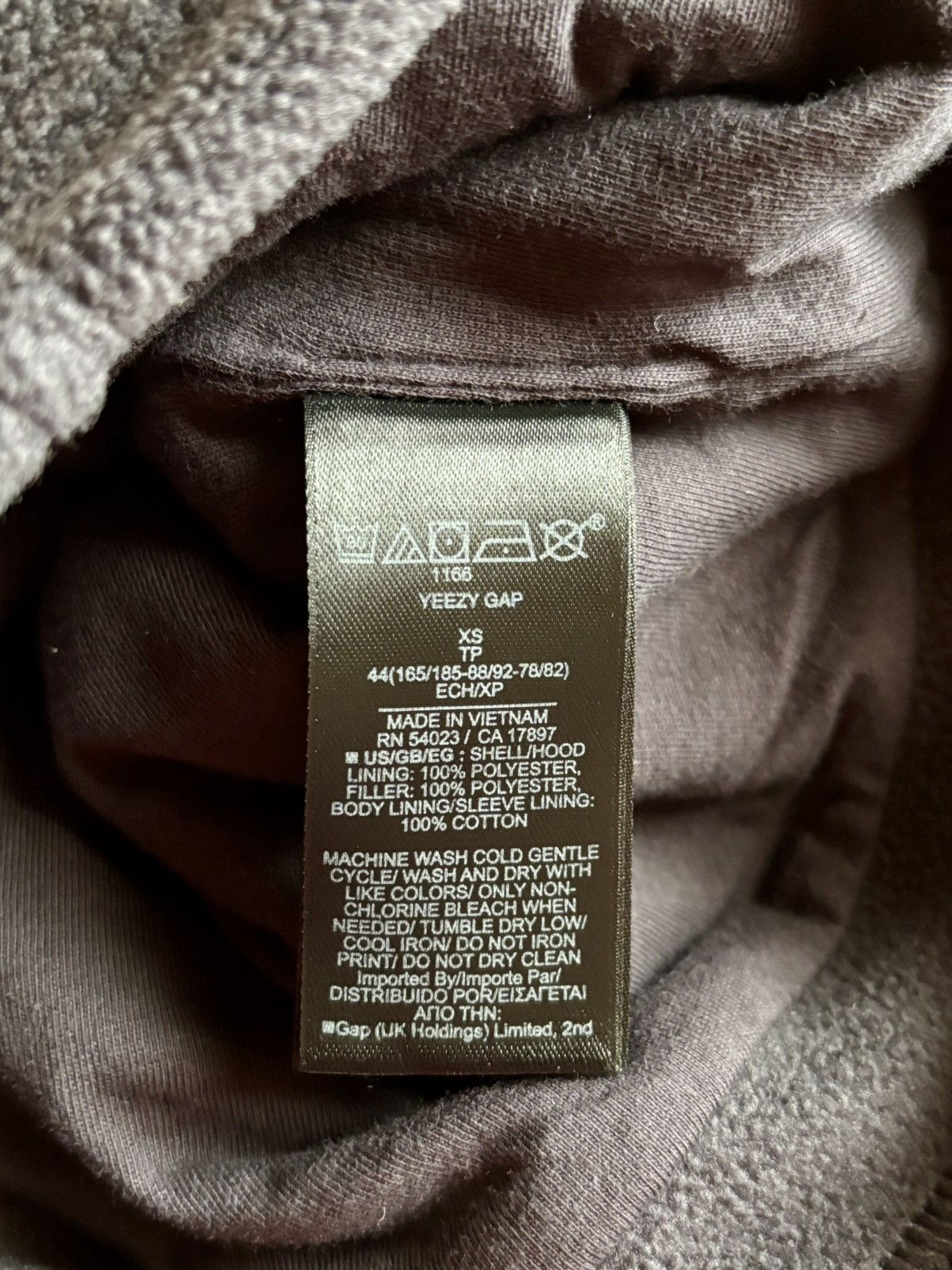 Gap × Kanye West × Yeezy Yeezy Gap Padded Polar Fleece Logo Hoodie Dark Grey - XS Size US XS / EU 42 / 0 - 7 Thumbnail