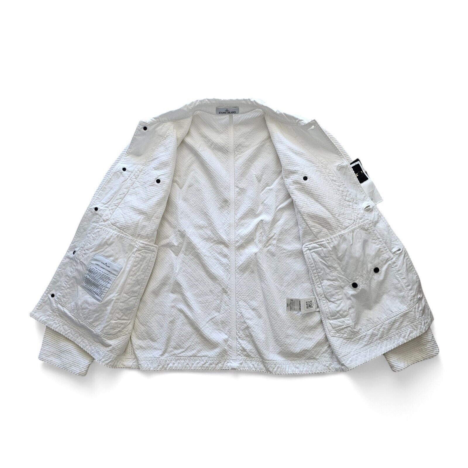 Stone Island Compass Patch Shirt/Jacket - Corduroy - White size Large Size US L / EU 52-54 / 3 - 11 Thumbnail