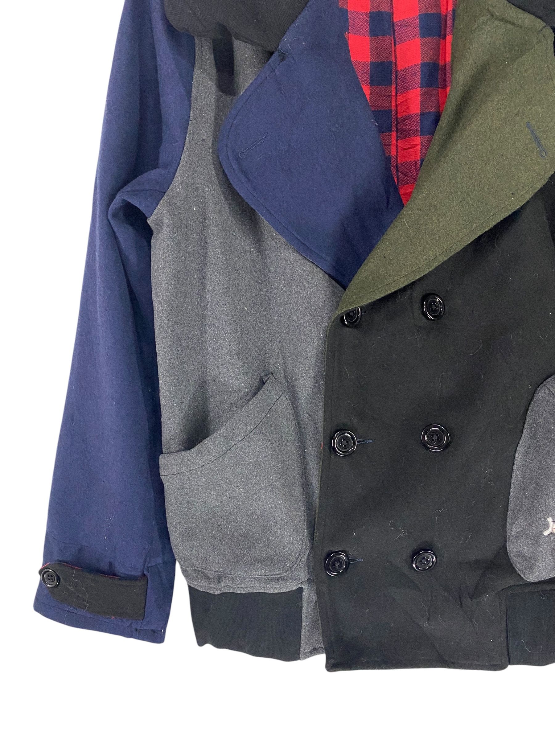 Japanese Brand Up Smile color block double breasted coat Size US S / EU 44-46 / 1 - 5 Thumbnail