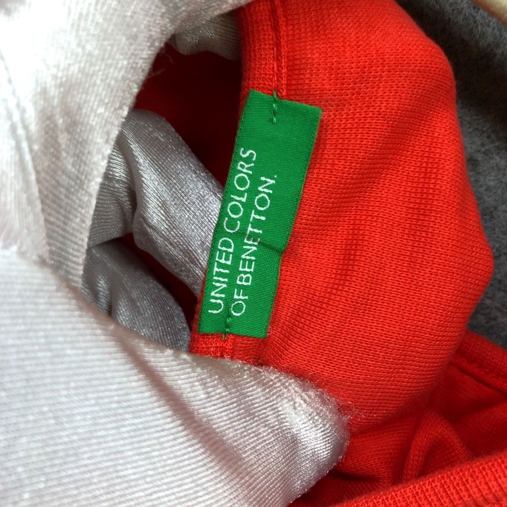 United Colors Of Benetton United Colors Of Benneton Off Shoulder Ruffle Top Womens L Red Cropped Cotton Blouse Sleeveless Knit Spring Summer Casual Size L / US 10 / IT 46 - 7 Thumbnail