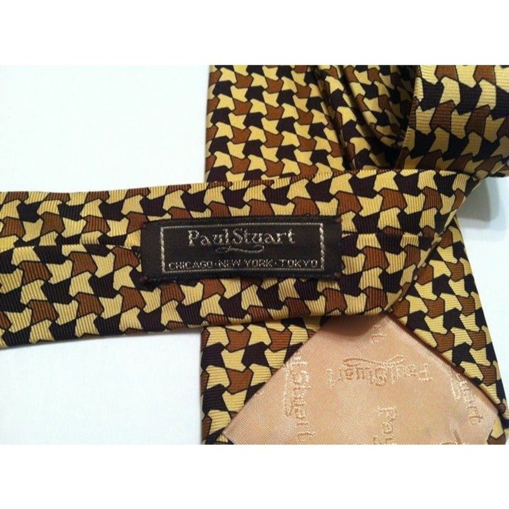 Paul Stuart PAUL STUART MEN'S NEW 100%SILK TIE WIDTH: 3 1/2" Size ONE SIZE - 6 Thumbnail