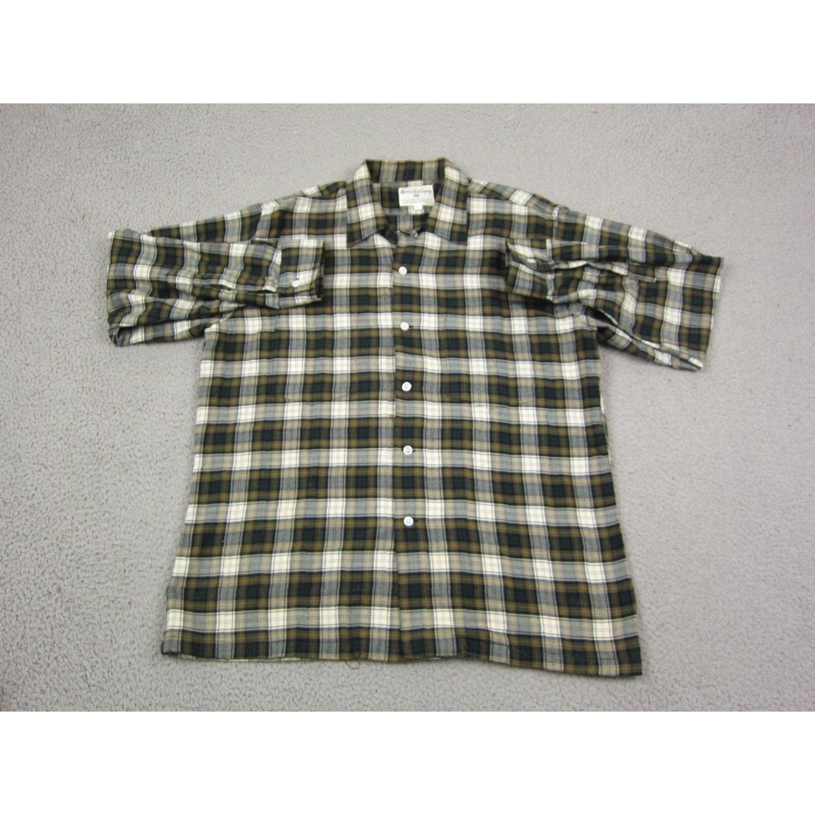 Vintage VINTAGE Marshall Field & Company Shirt Mens Large Green Plaid Wool Flannel Button-Up 60s 60s Outdoor Pockets Mens Size US L / EU 52-54 / 3 - 2 Thumbnail