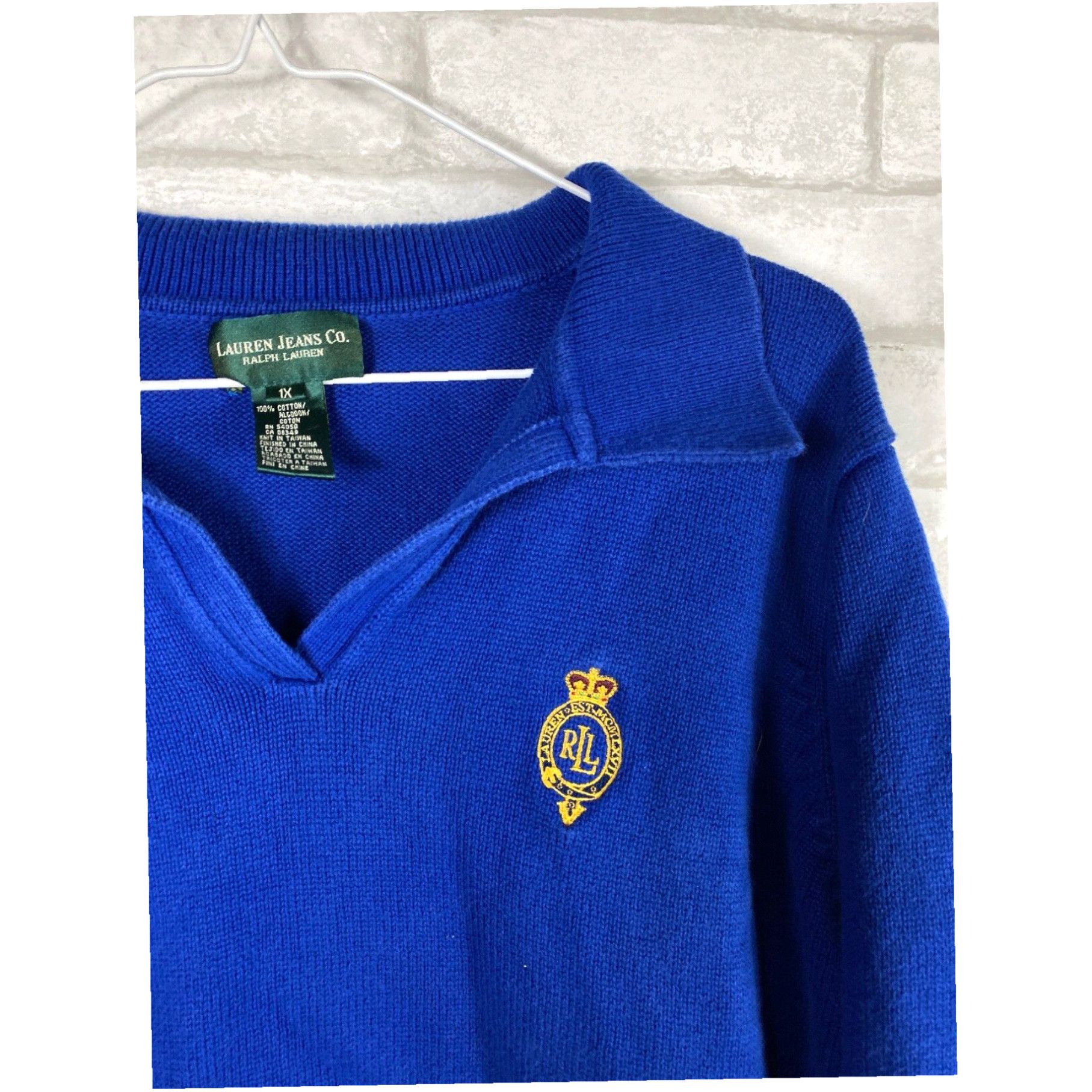 Ralph Lauren LAUREN JEANS CO by Ralph Lauren Pullover Blue Sweater Size XL / US 12-14 / IT 48-50 - 4 Thumbnail