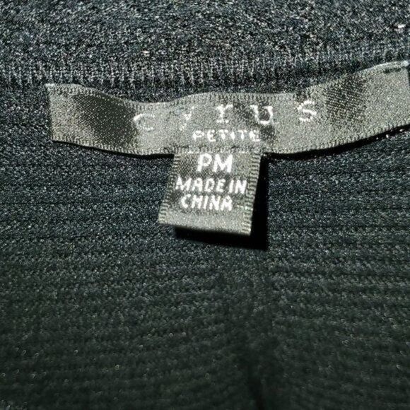Vintage Cyrus Black Knitted Nylon & Rayon Long Sleeve Sz PM Sweater Size M / US 6-8 / IT 42-44 - 2 Thumbnail