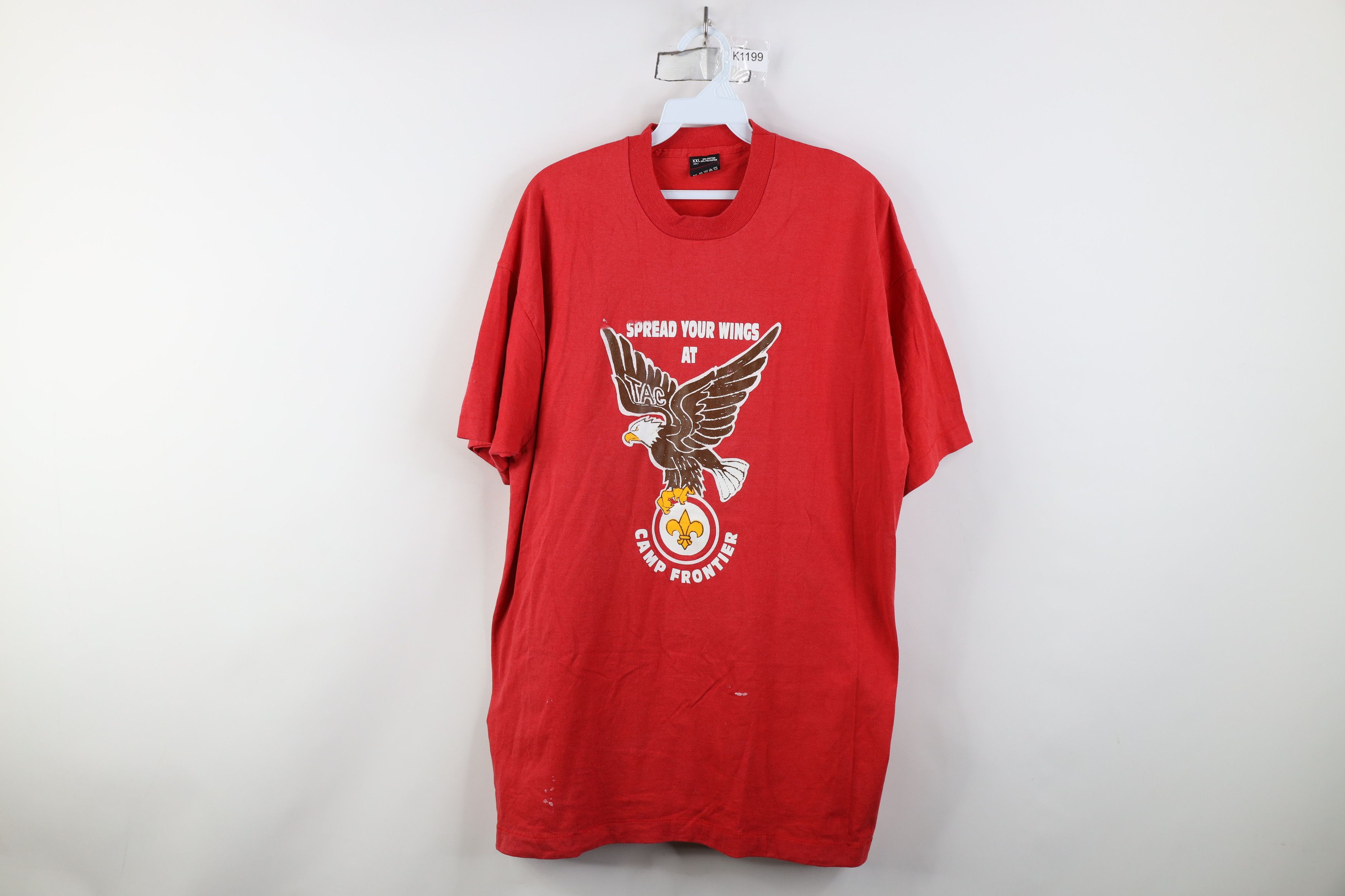 Vintage Vintage 80s 90s Boy Scouts of America Camp Frontier T-Shirt Size US XXL / EU 58 / 5 - 1 Thumbnail