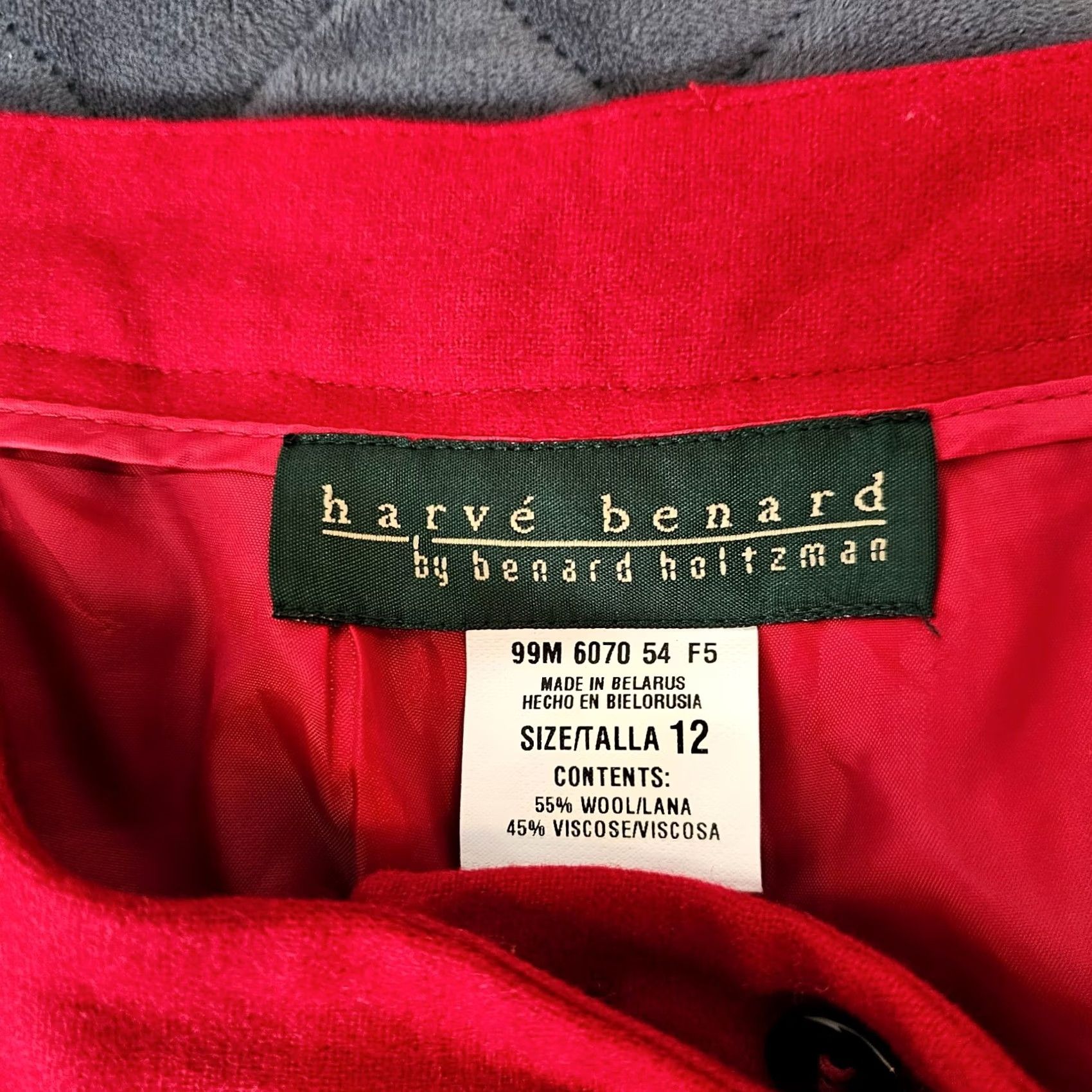 Vintage VINTAGE Harve Benard Wool Lined High Waist Trousers Red Size 12 Women Dress Pants Size 34" / US 12 / IT 48 - 3 Thumbnail