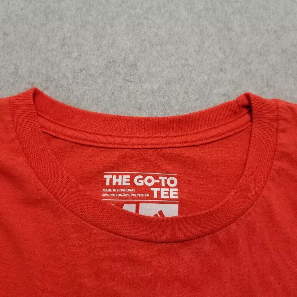 Adidas Adidas Shirt Mens Medium Red Crew Neck Short Sleeve Logo Size US M / EU 48-50 / 2 - 5 Thumbnail