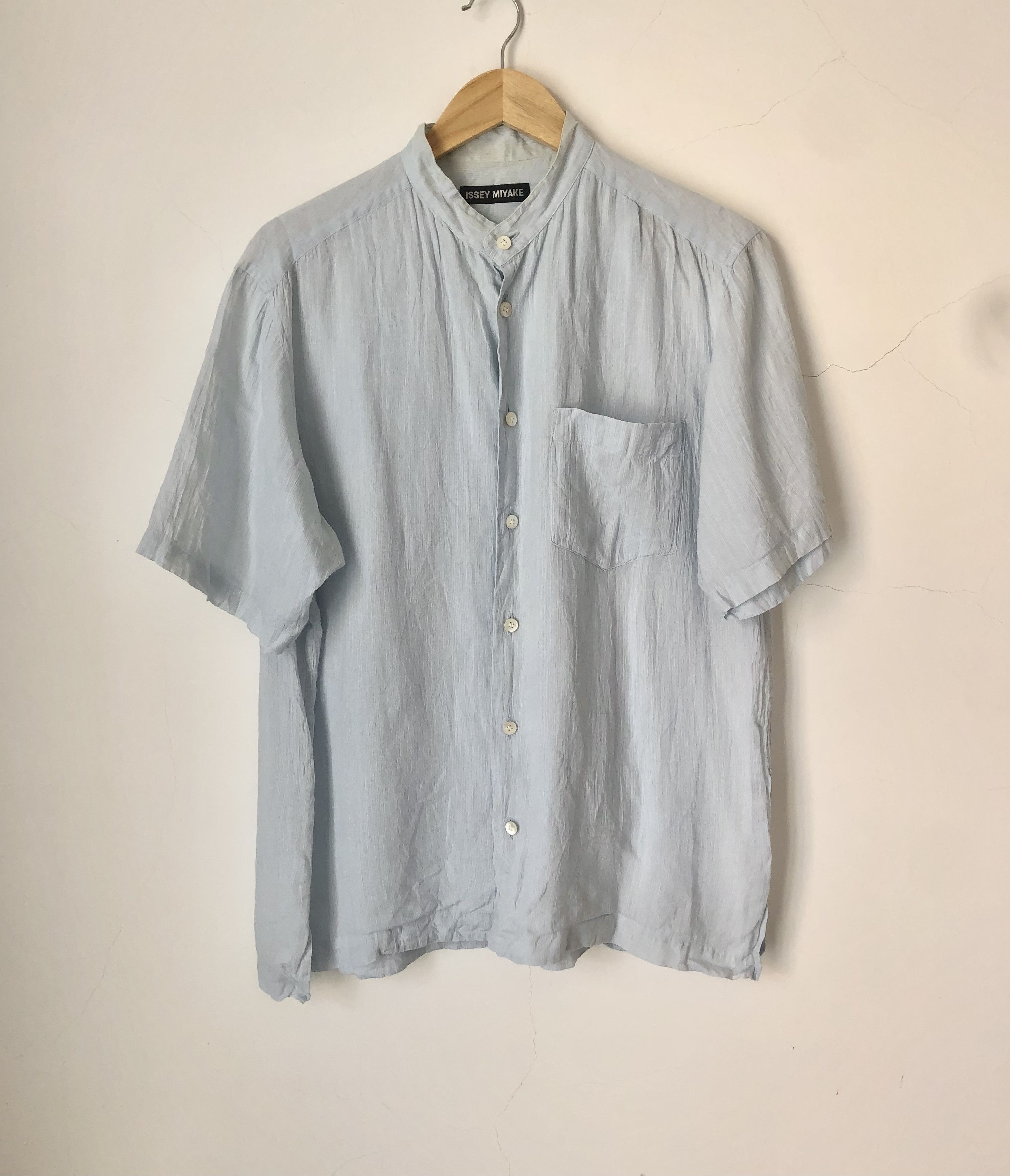 Issey Miyake baby blue sheer shirt Size US M / EU 48-50 / 2 - 1 Thumbnail