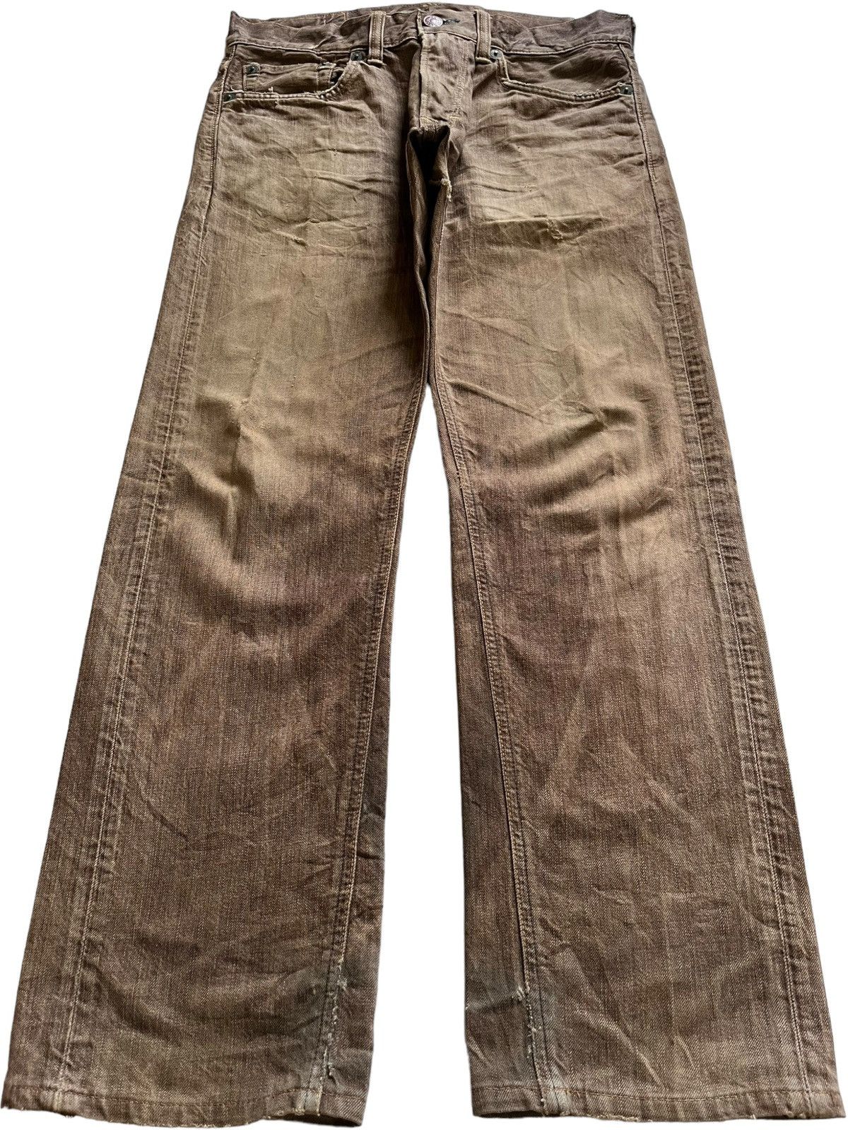 Edwin Vintage Japanese Edwin Rusty Wash Distressed Baggy Jeans Size US 35 - 1 Thumbnail