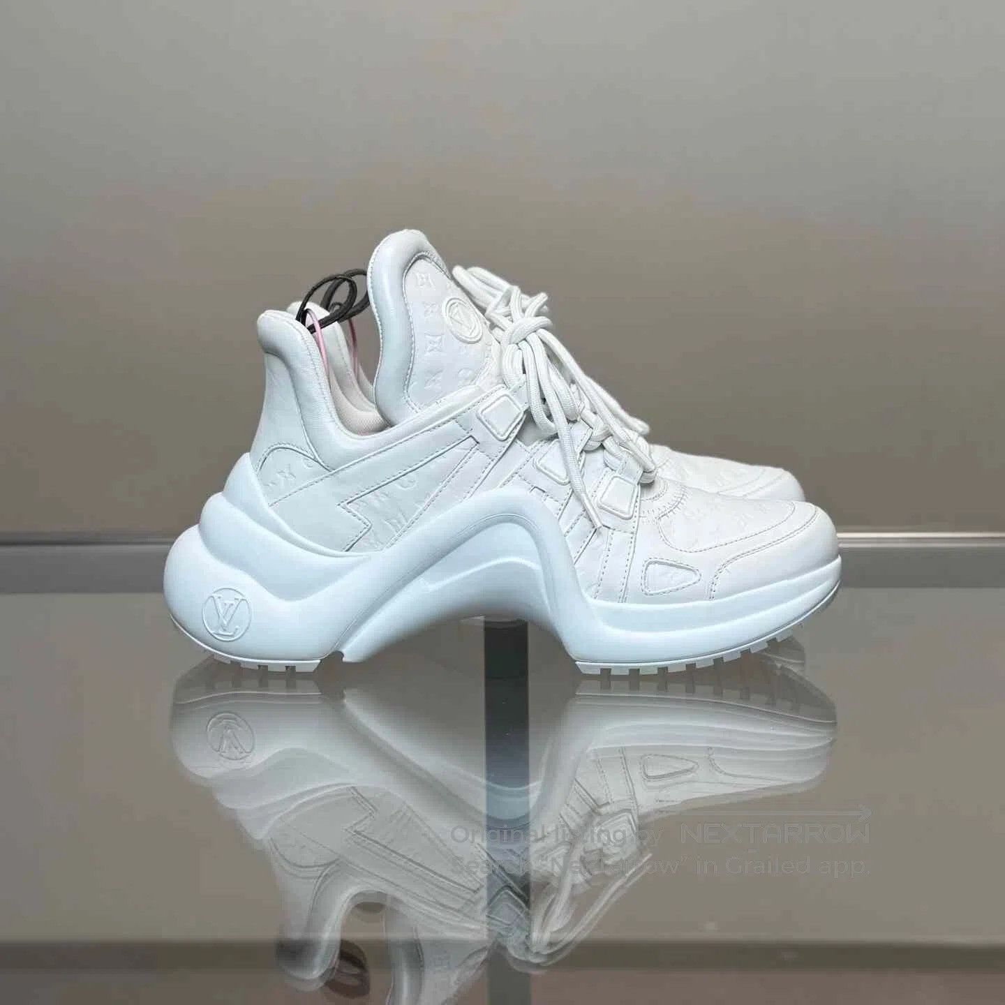 Louis Vuitton Louis Vuitton Archlight White Embossed Dad Shoes. Size US 7 / IT 37 - 3 Thumbnail