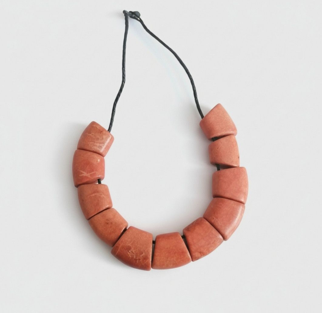 Vintage Vintage Bohemian Coral-Toned Beaded Necklace - Tribal Size ONE SIZE - 4 Thumbnail