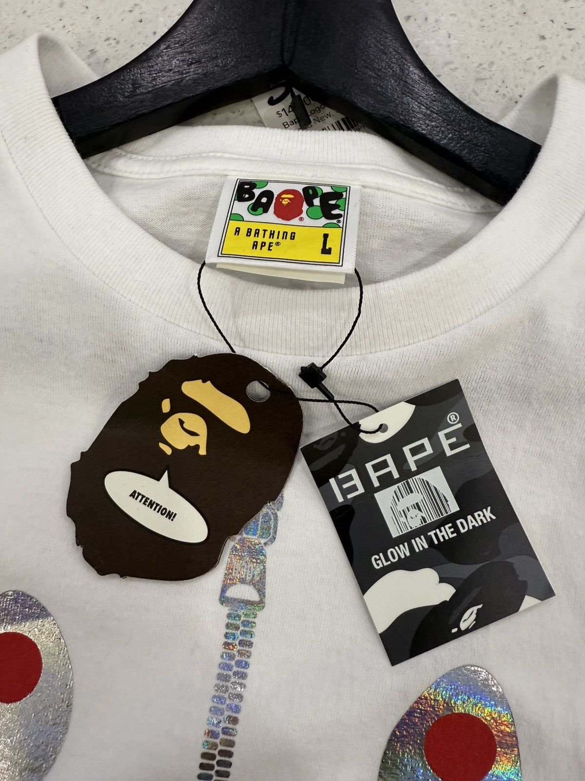 Bape Bape Zipper Logo Shirt Size US XL / EU 56 / 4 - 8 Thumbnail