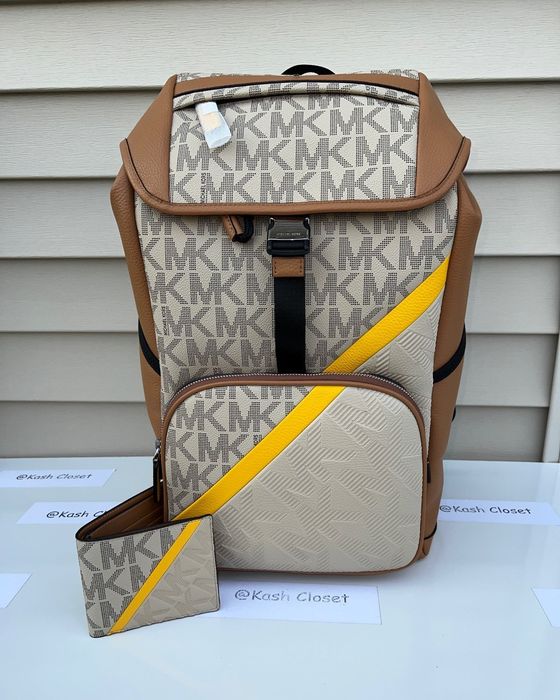 Michael Kors Michael Kors Mens Cooper Backpack Logo Stripe Bag & Wallet