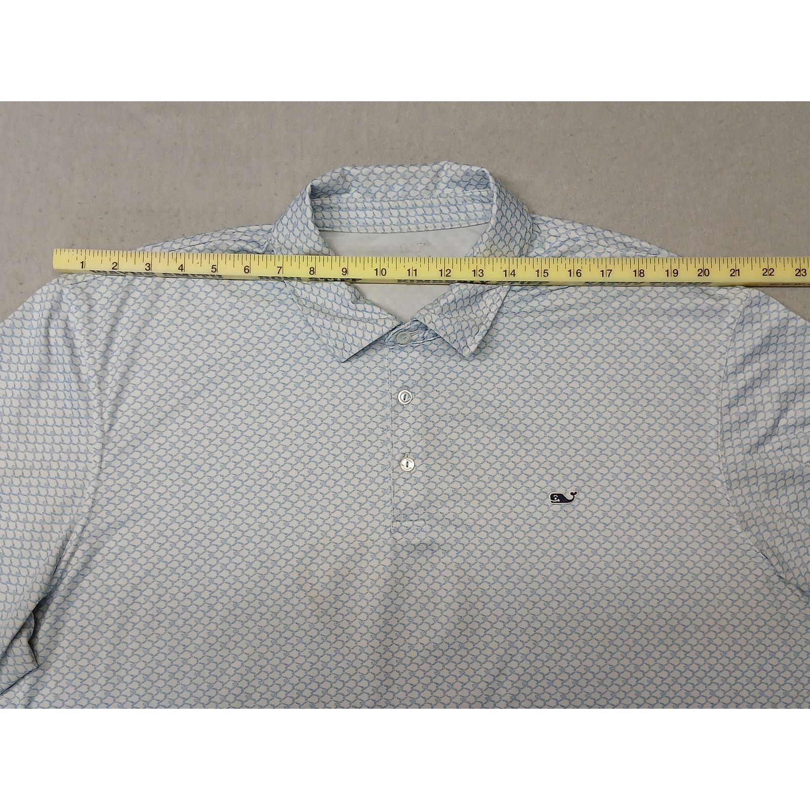 Vineyard Vines Vineyard Vines (2XL) White Button Silk Collar Polo Tee Shirt Size US XXL / EU 58 / 5 - 4 Thumbnail