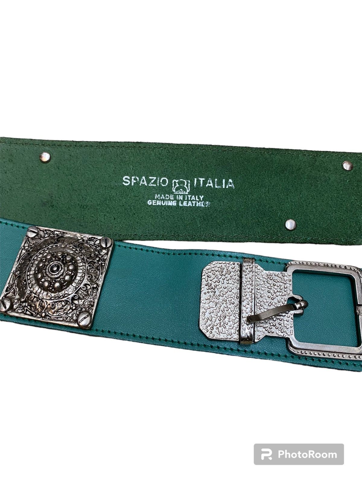 Designer Leather Studded Belt Spazio Italia Size ONE SIZE - 5 Thumbnail