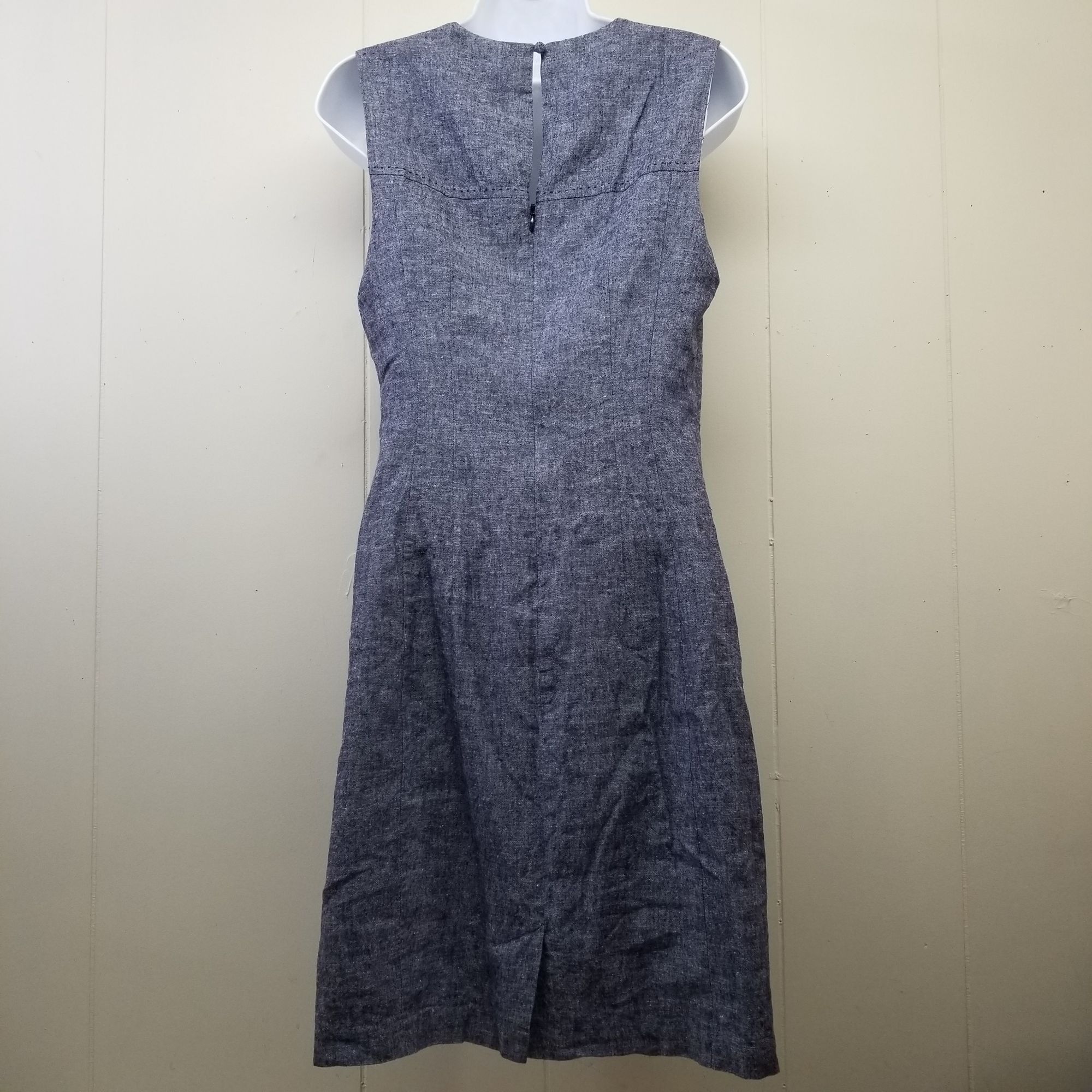 Laundry by Shelli Segal Laundry Shelli Segal 4 Blue Chambray Linen Sleeveless Shift Size S / US 4 / IT 40 - 6 Thumbnail
