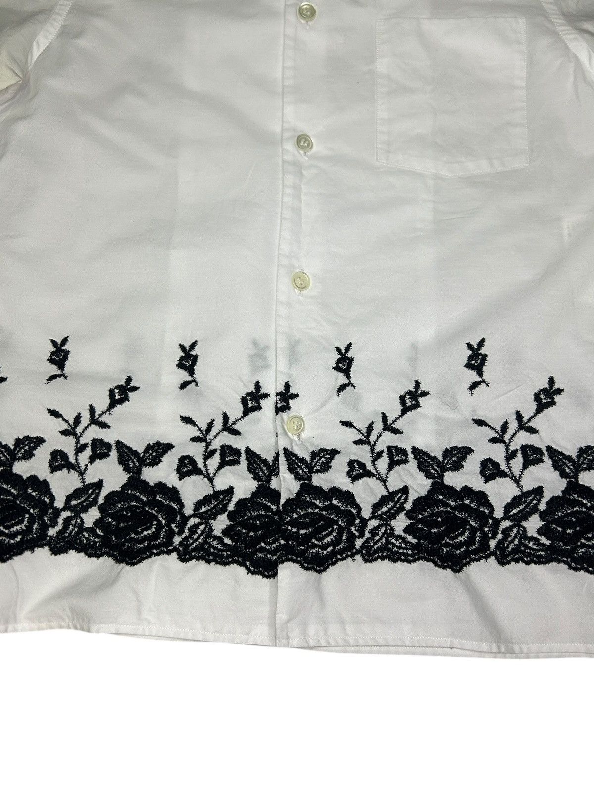 Comme des Garcons F/W 13 Tricot Floral Embroidered Shirt Size S / US 4 / IT 40 - 3 Thumbnail