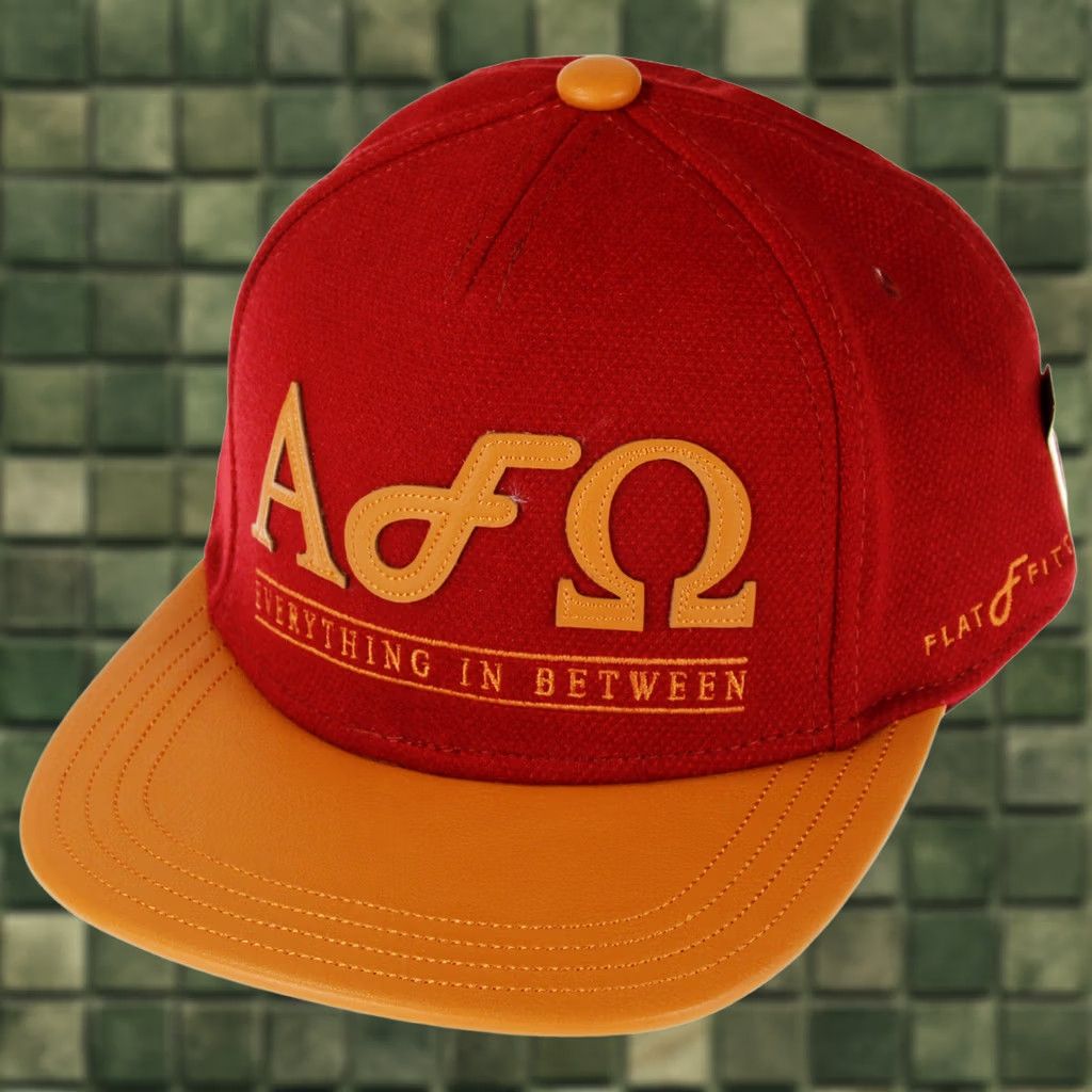 Omega Flat Fitty Alpha Omega Cap Hat Maroon One Size Mens Size ONE SIZE - 1 Thumbnail
