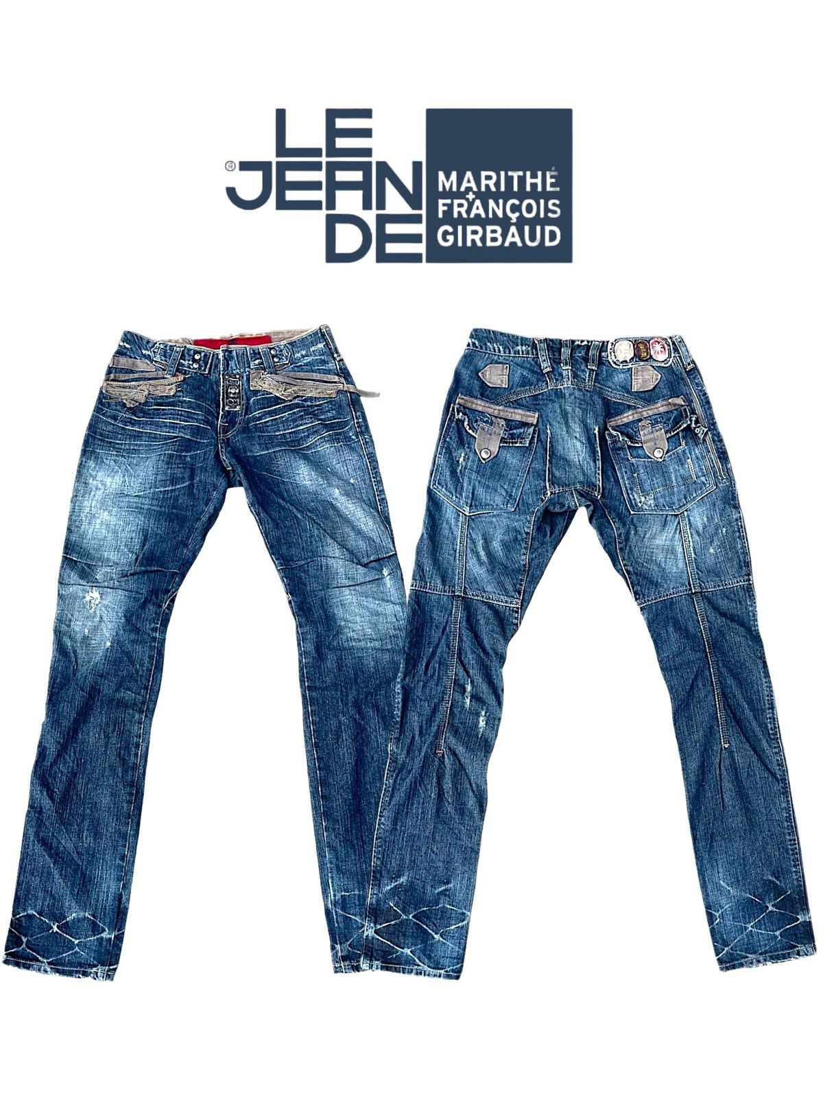 Marithe + Francois Girbaud Marithe Francois Girbaud Steel Lock Distressed Jeans Denim Size US 30 / EU 46 - 1 Thumbnail