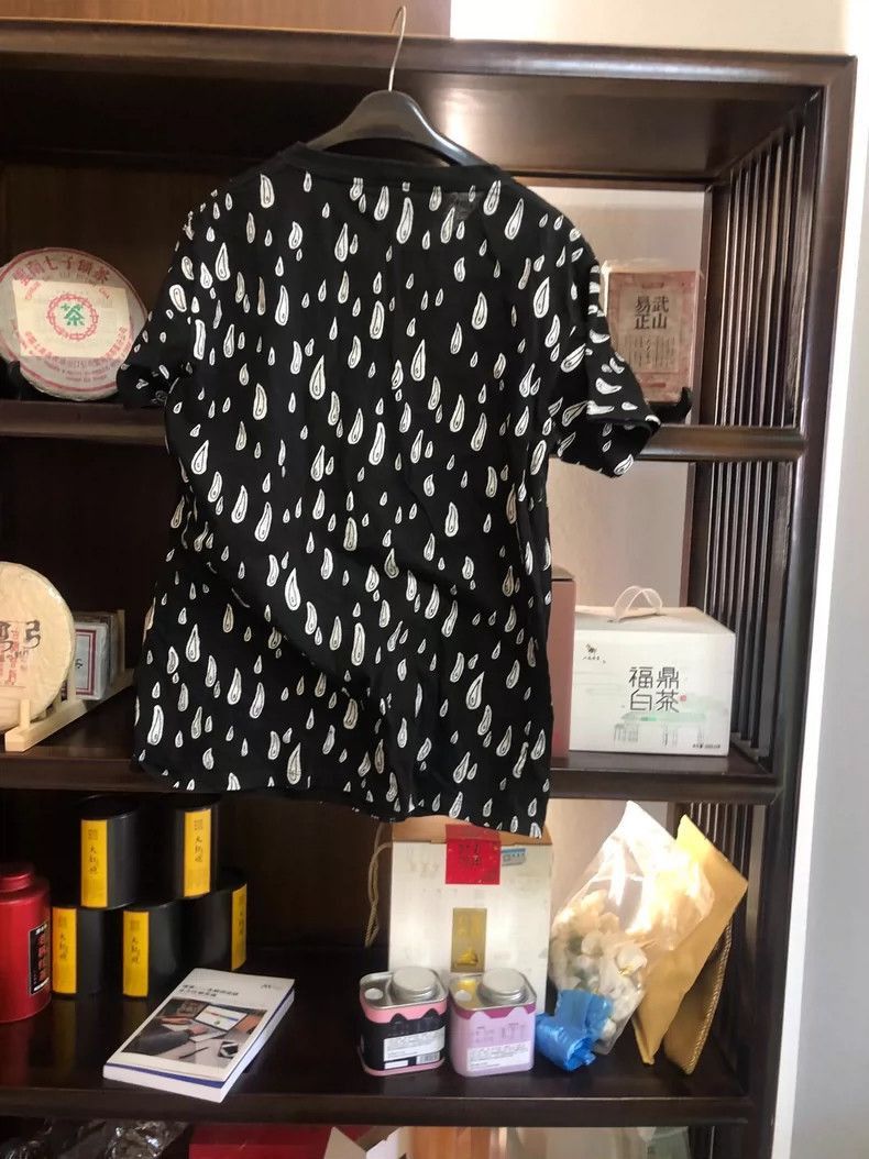 Saint Laurent Paris Black Shirt with Raindrop Pattern-2507 Size US M / EU 48-50 / 2 - 2 Thumbnail