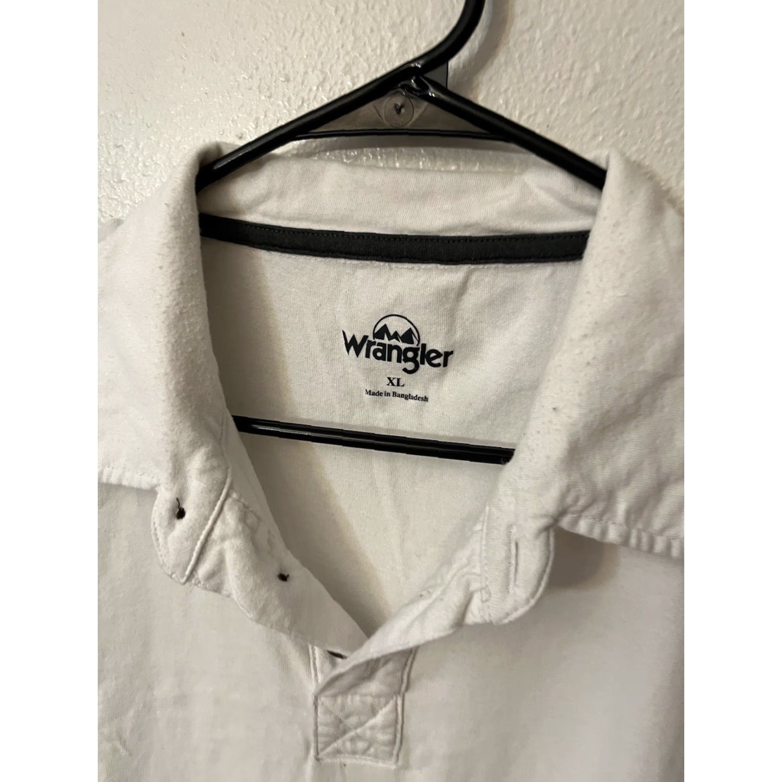 Wrangler VINTAGE Wrangler Polo Shirt Mens XL White Knit Logo Short Sleeve Polo Shirt XL White Logo, American Classic, Wrangler, Men, Polo Size US XL / EU 56 / 4 - 2 Thumbnail