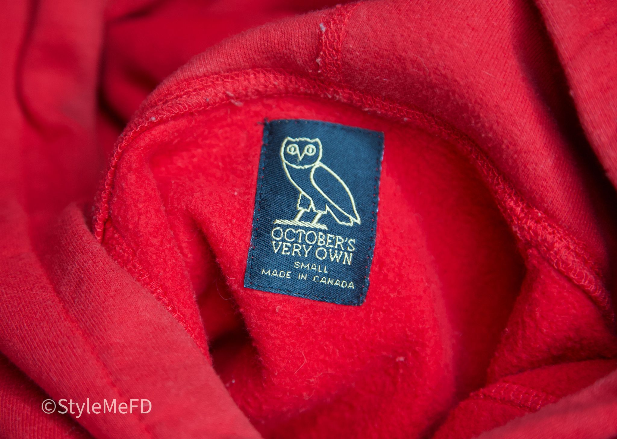 October's Very Own Men's OVO Red Hoodie w Embroidered Owl Logo Size US S / EU 44-46 / 1 - 11 Thumbnail