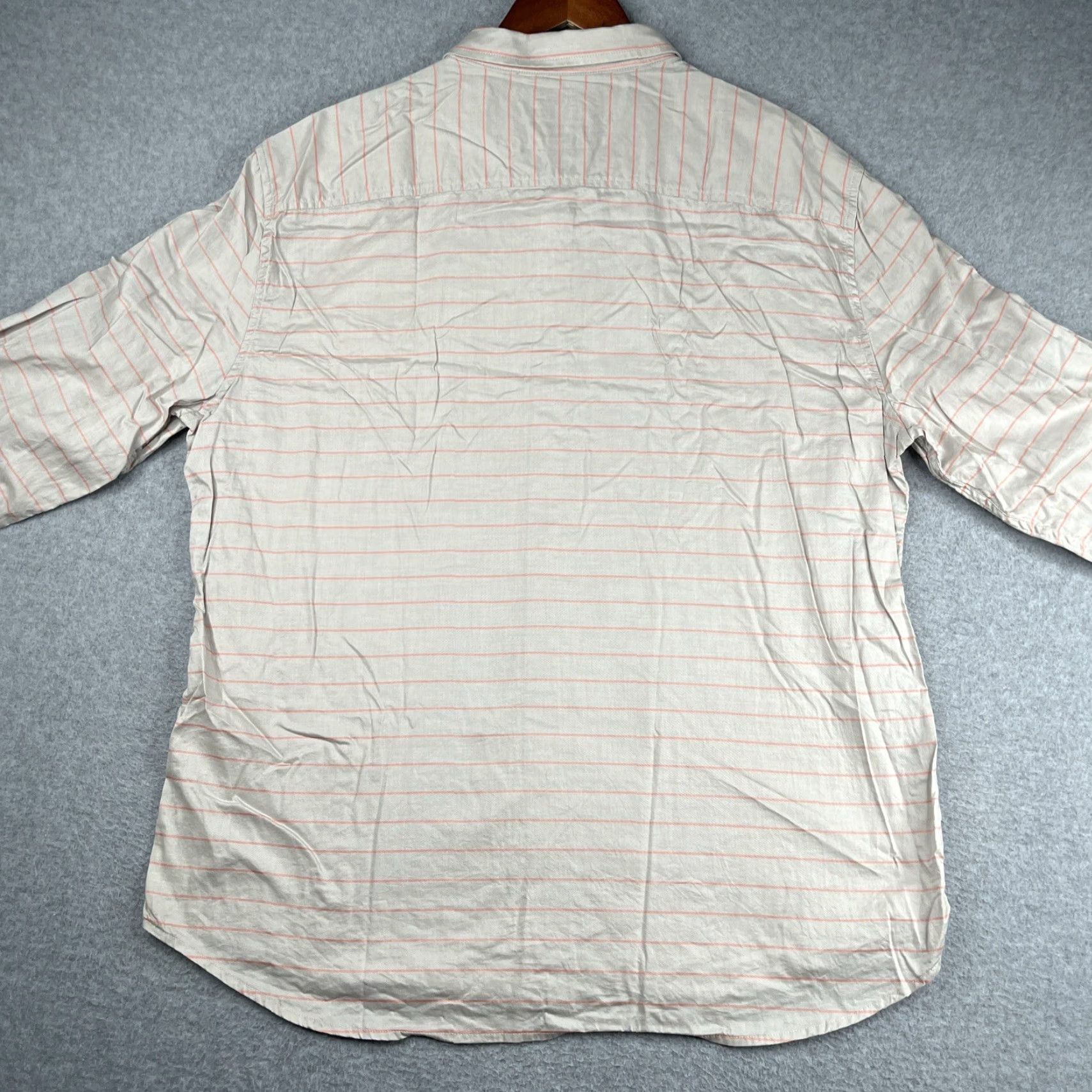 Armani Exchange Armani Exchange Slim Fit Long Sleeve Button Up Shirt 2XL Gray Pink Striped Mens Size US XXL / EU 58 / 5 - 5 Thumbnail