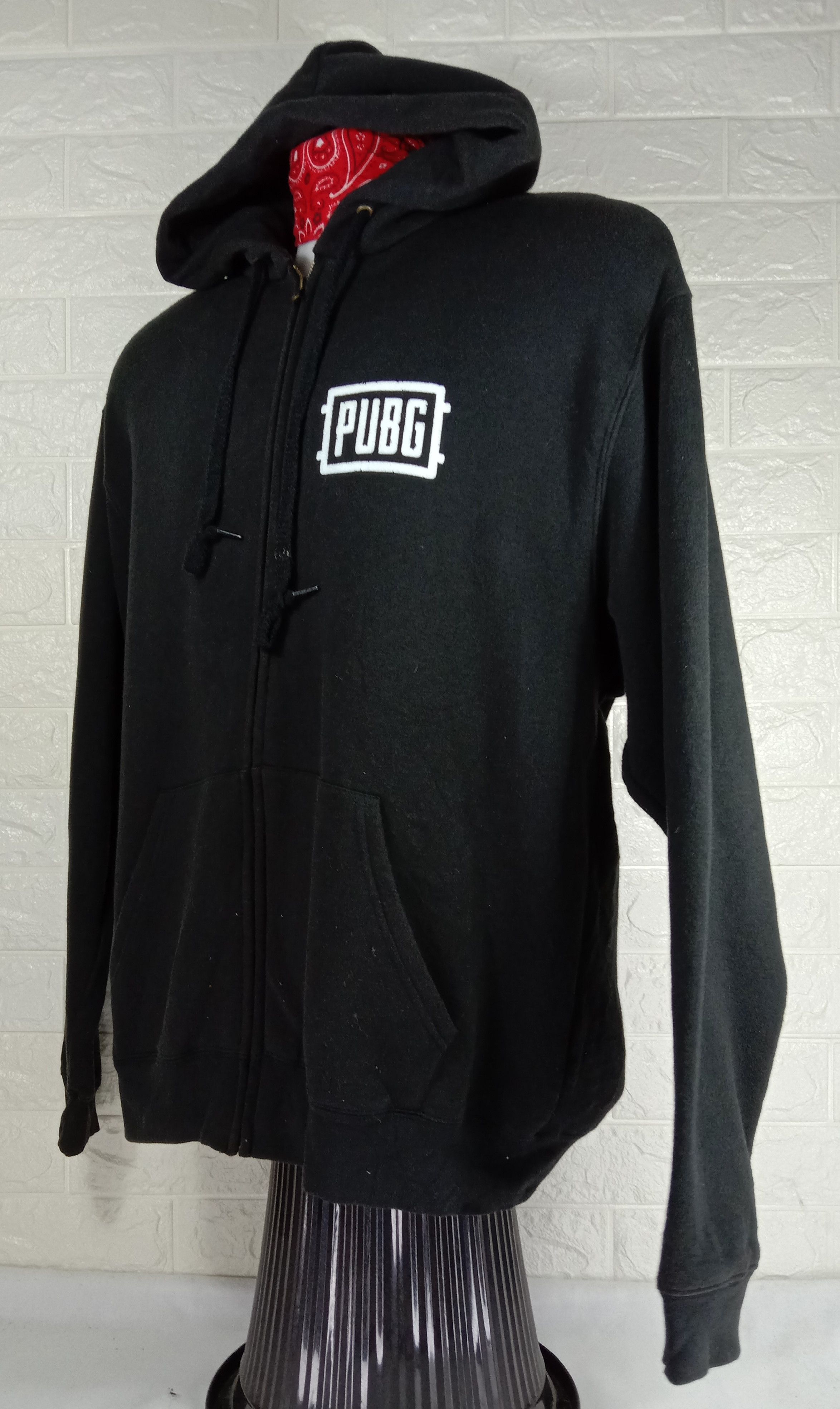 Fruit Of The Loom Vintage PUBG x Fruit Of The Loom Hoodie Zipper Sweatshirt Size US L / EU 52-54 / 3 - 3 Thumbnail
