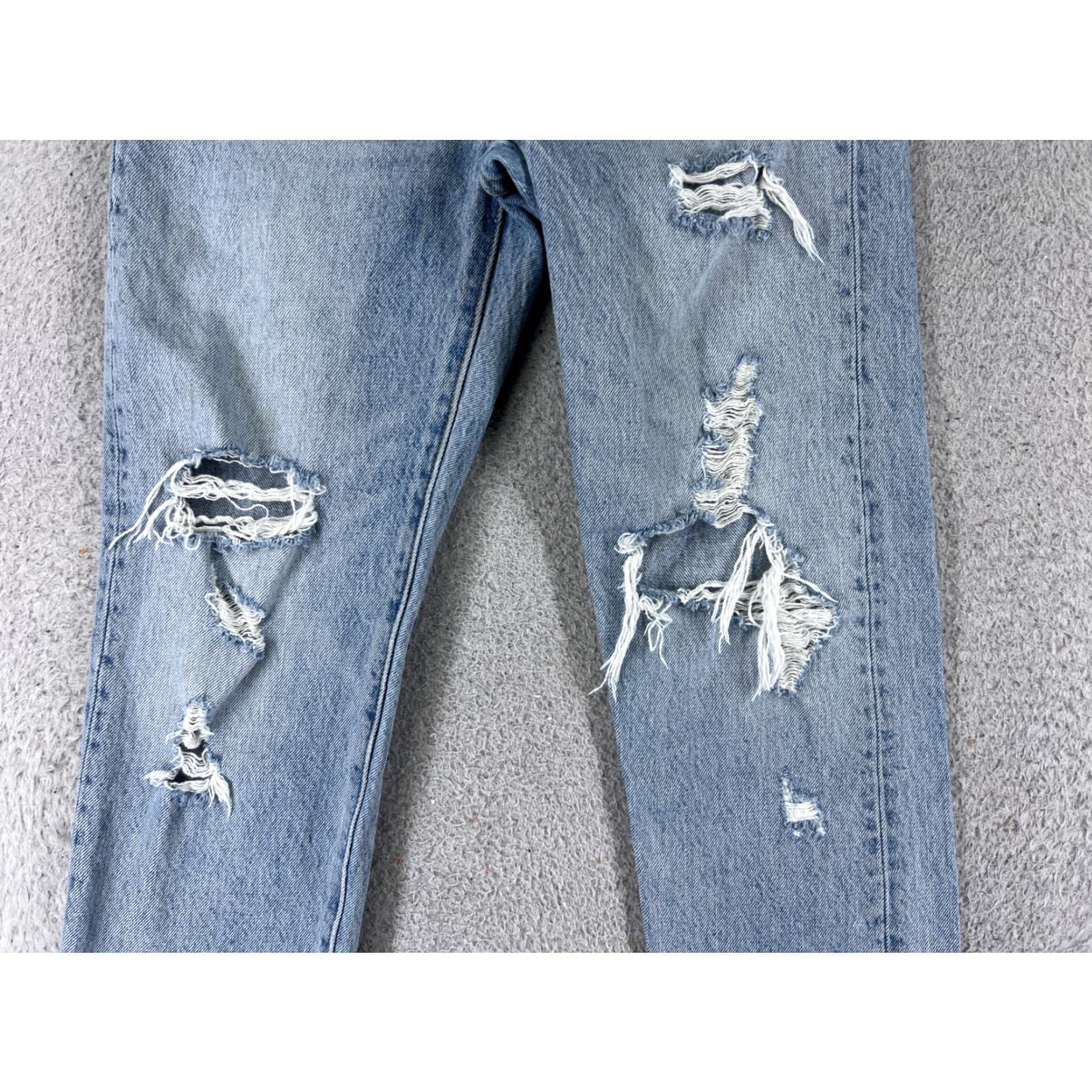 Levi's Levi's Women's Jeans 25 Blue Denim Distressed Wedgie Fit Regular Fit Size 42" / US 20 - 3 Thumbnail