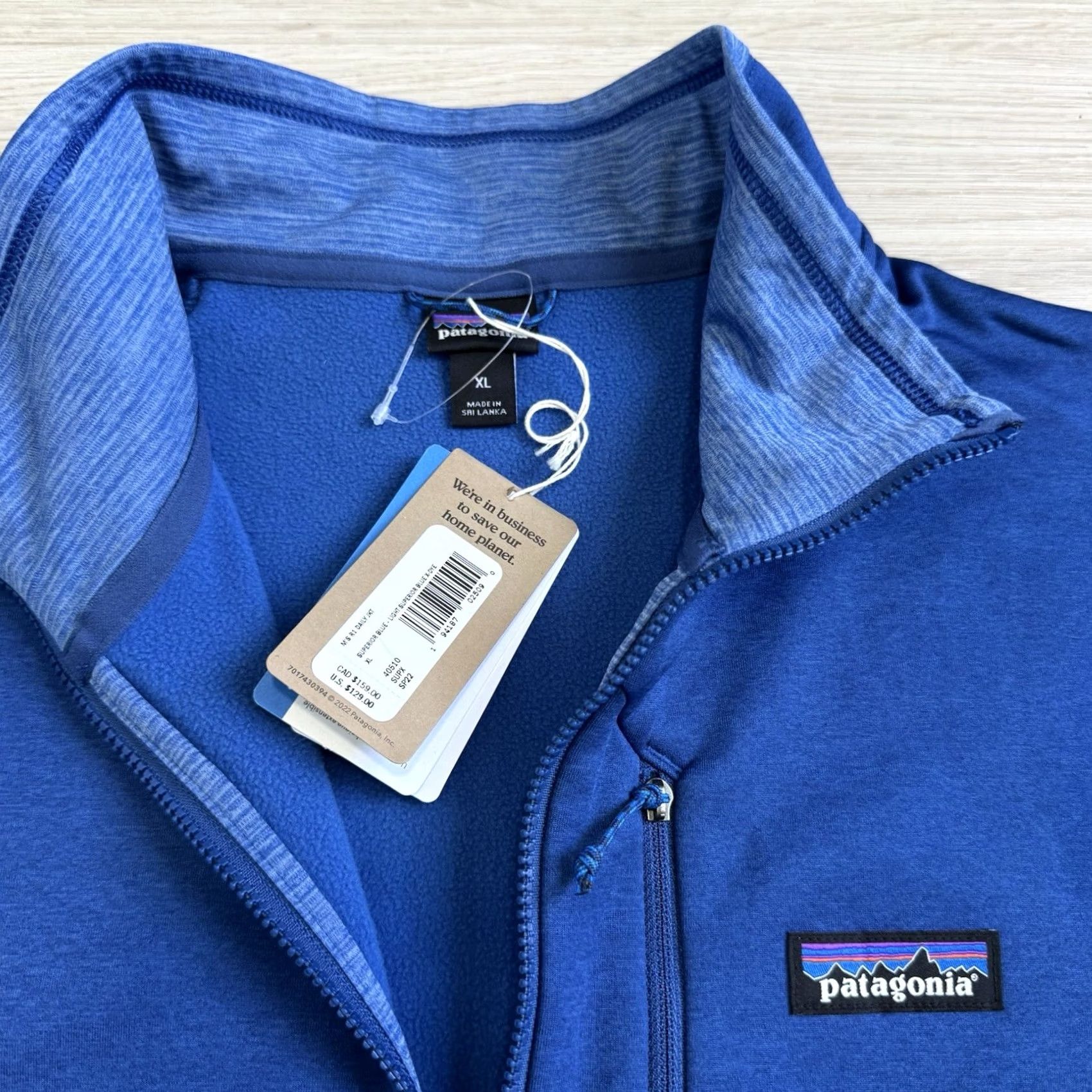 Patagonia Patagonia R1 Daily Jacket Mens XL Blue Zip Mid-Length with Tags Size US XL / EU 56 / 4 - 4 Thumbnail
