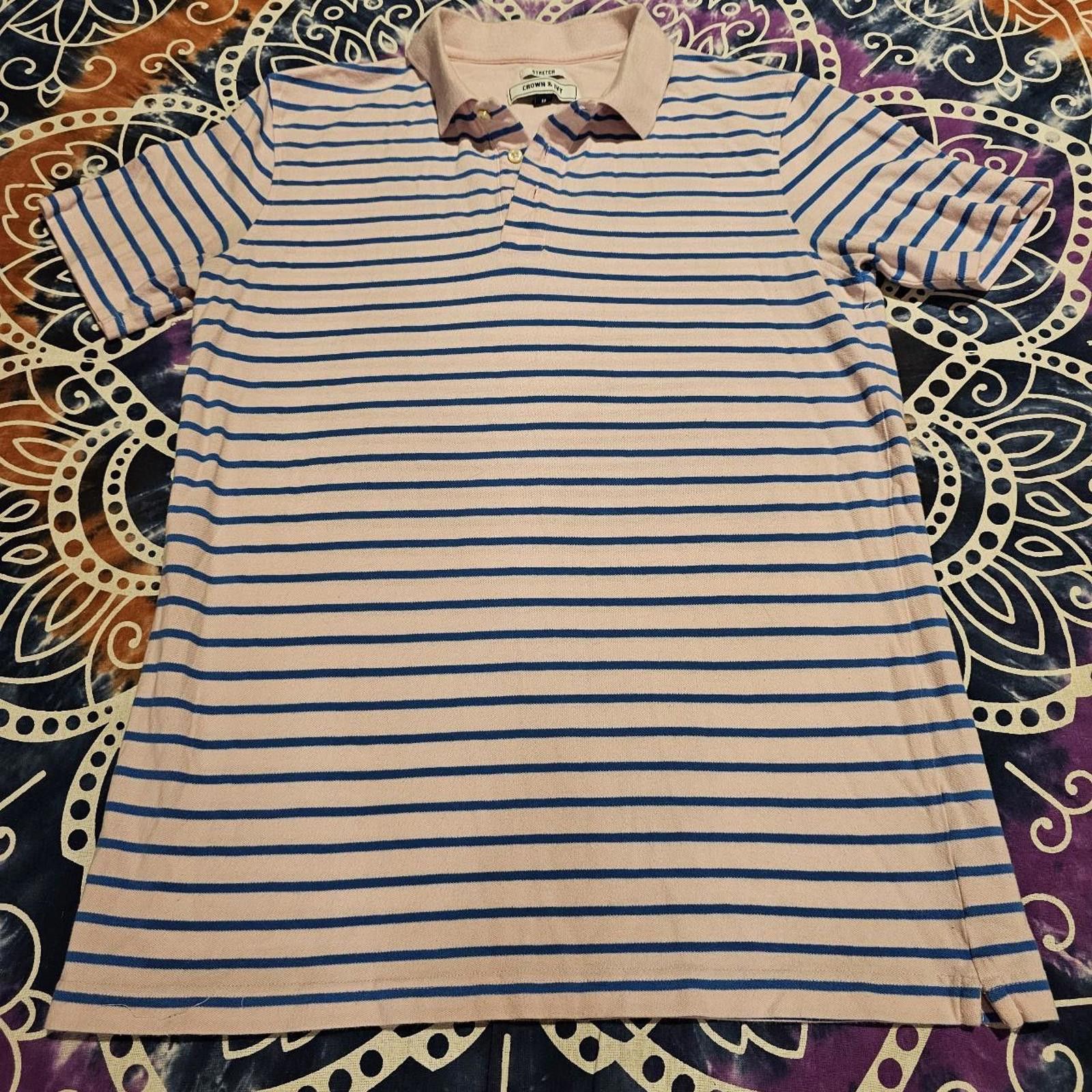 Designer Men's Pink and Blue Polo-shirt Size US M / EU 48-50 / 2 - 2 Thumbnail