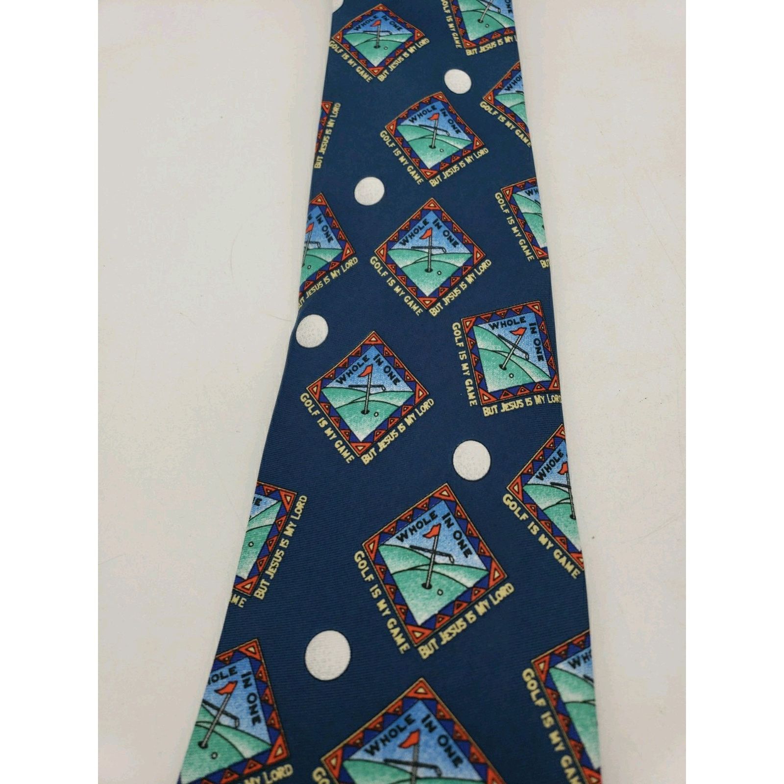 Other Kerusso Tie Golf Religious Jesus Polyester Blue Christian Size ONE SIZE - 5 Thumbnail