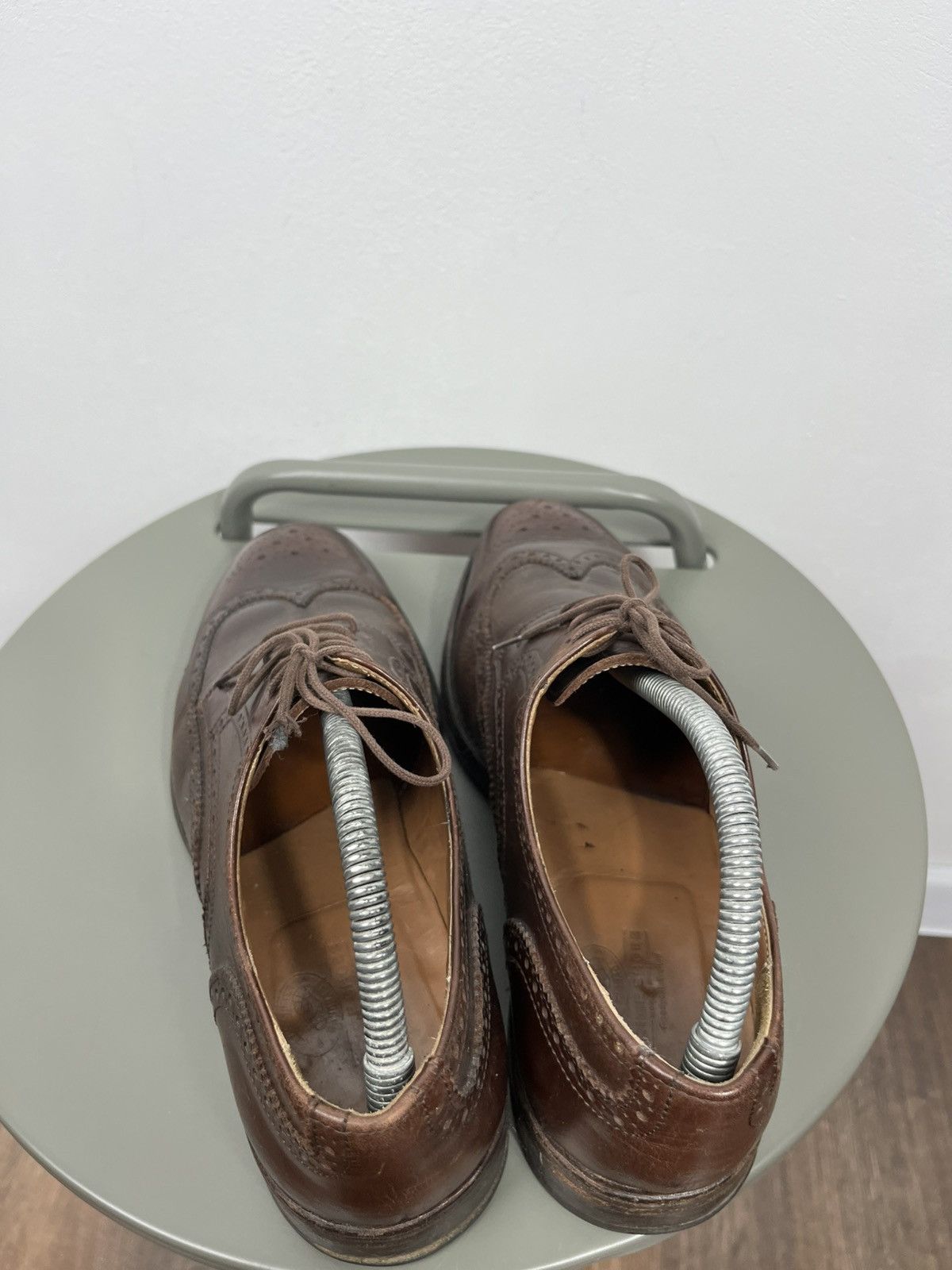 Leather Vintage Brown Leather Brogue Oxford Shoes US 8 Men Size US 8 / EU 41 - 9 Thumbnail