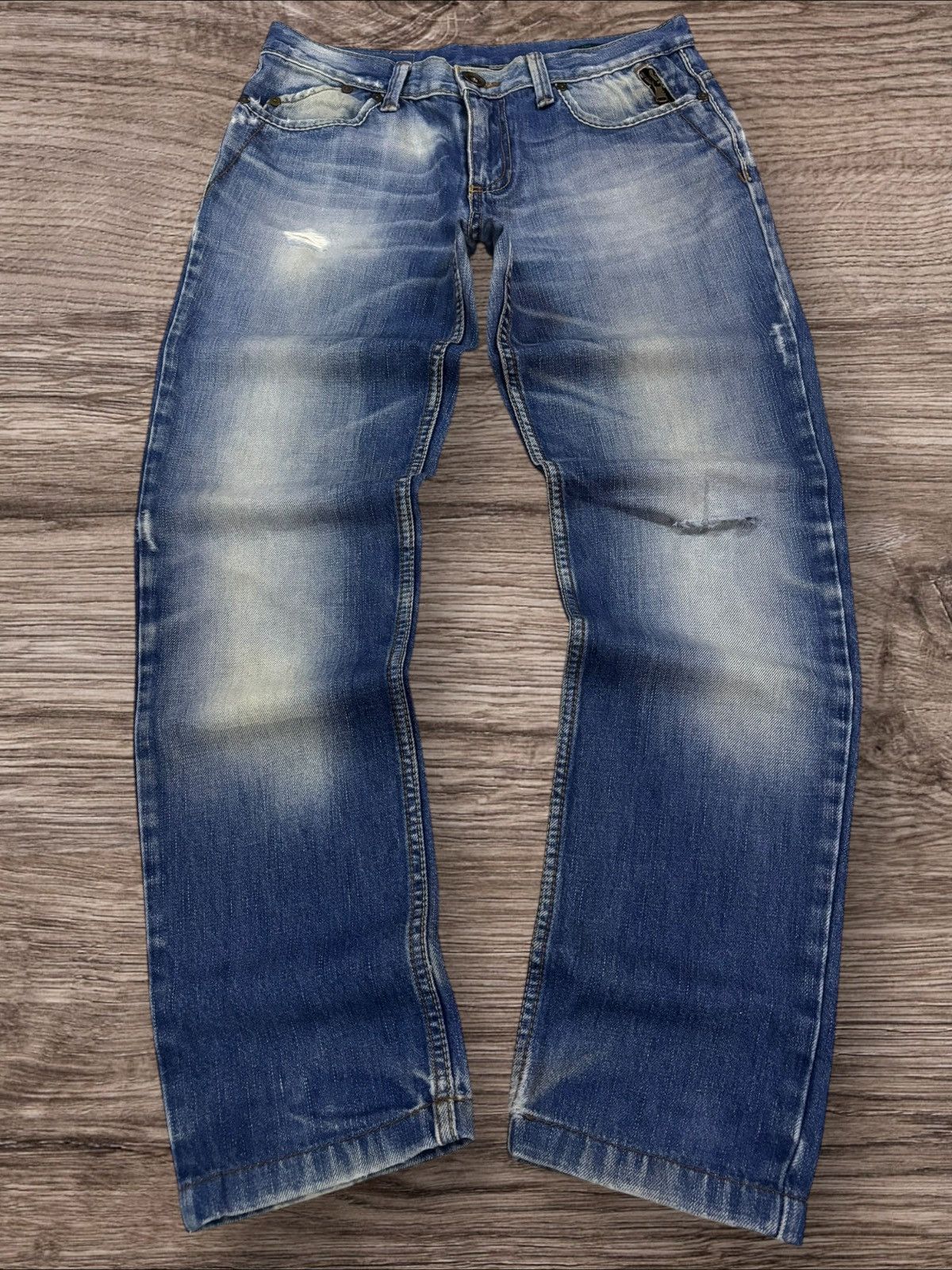 Benetton Benetton Formula 1 Distressed Slim Jeans Size US 30 / EU 46 - 1 Thumbnail