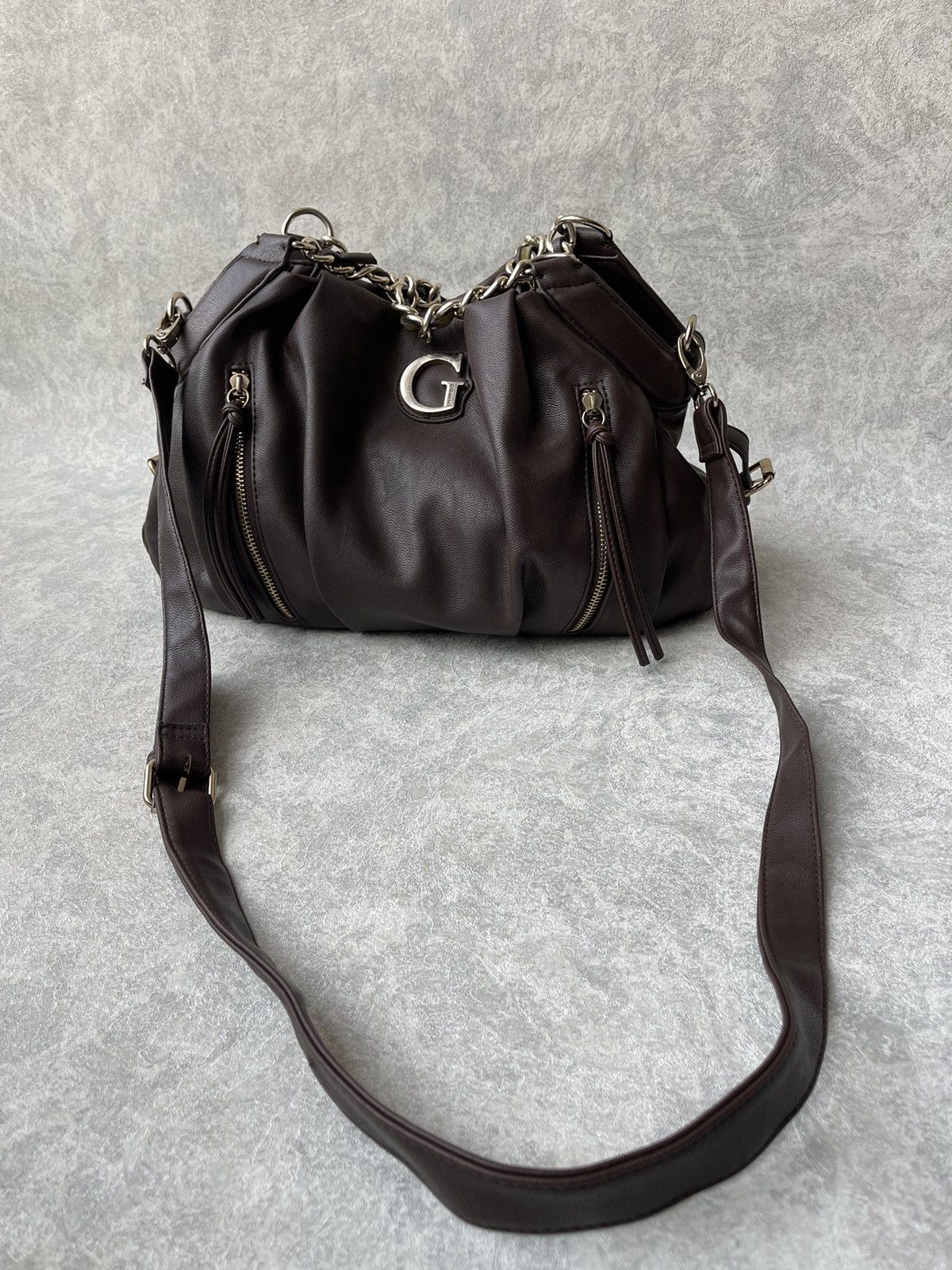 Guess 90s Vintage Guess Zippered Belt Shoulder Bag Size ONE SIZE - 5 Thumbnail