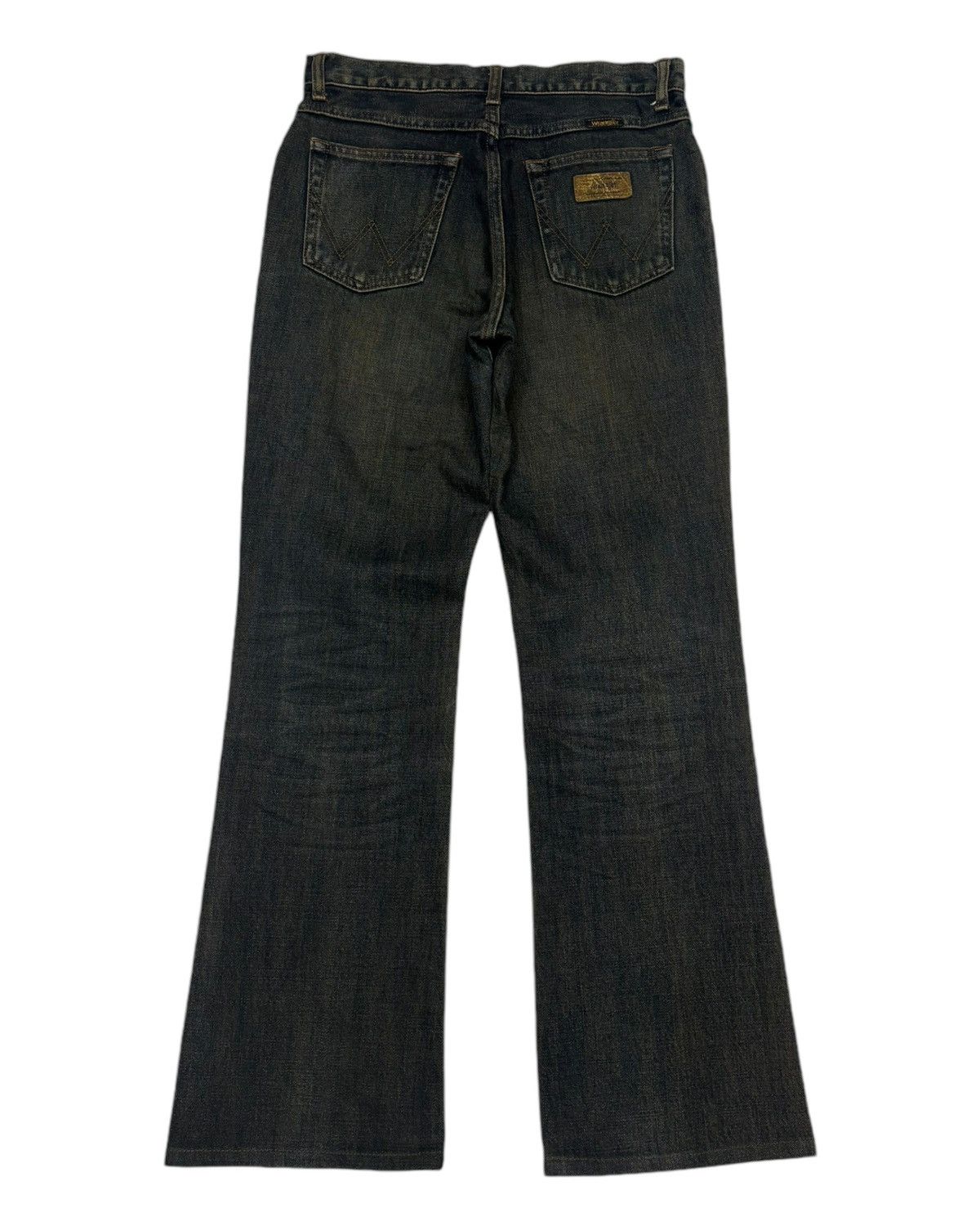 If Six Was Nine Flare Jeans Vintage Wrangler Waxed Flare Denim Size US 28 / EU 44 - 8 Thumbnail