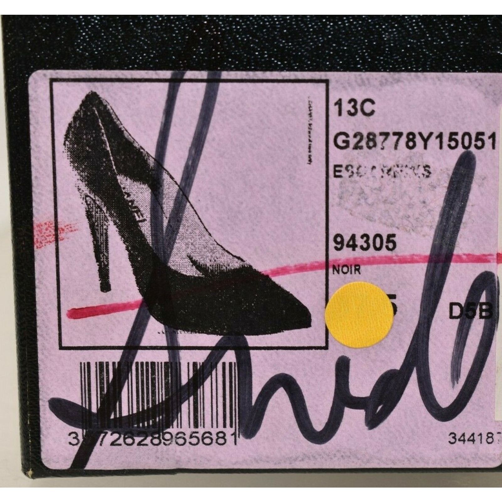 Chanel NEW CHANEL BLACK G28778 SUEDE CC LOGO POINTY TOE PUMPS 37.5 Size US 7.5 / IT 37.5 - 12 Thumbnail