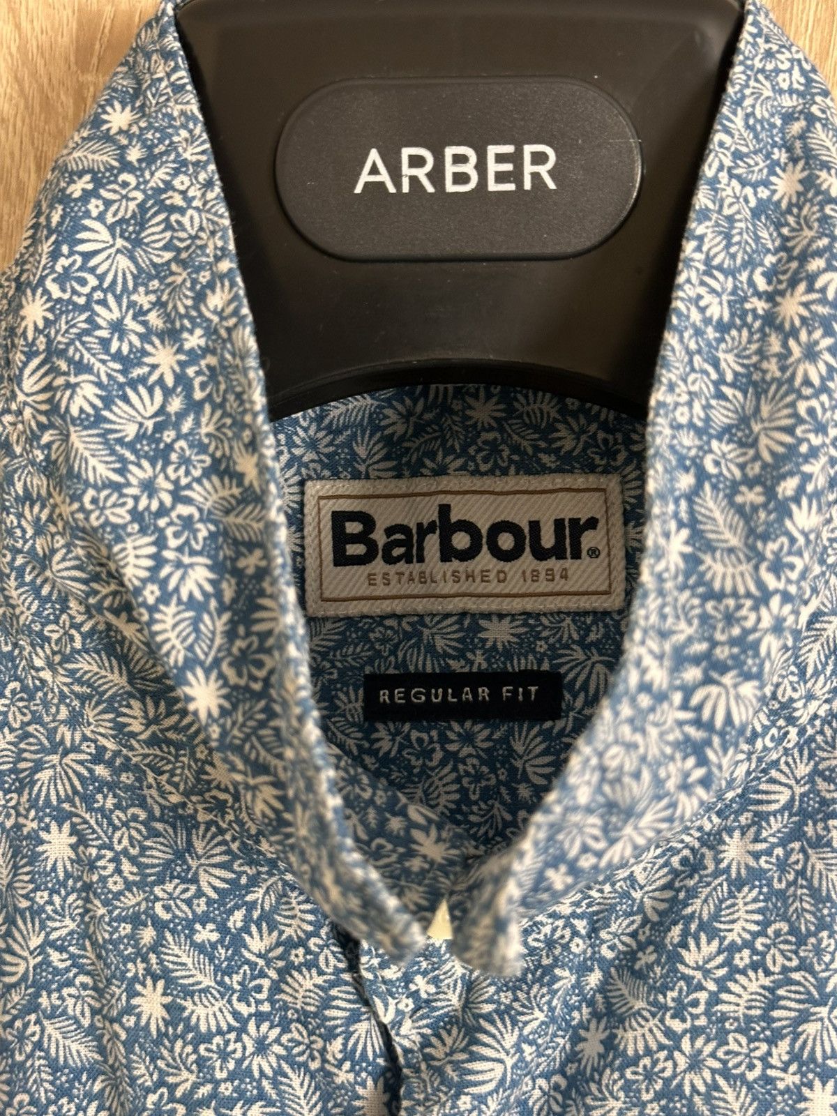 Barbour 🔥 Barbour Floral Print Hawaiian Button Up Shirt Blue Mens Size US M / EU 48-50 / 2 - 5 Thumbnail