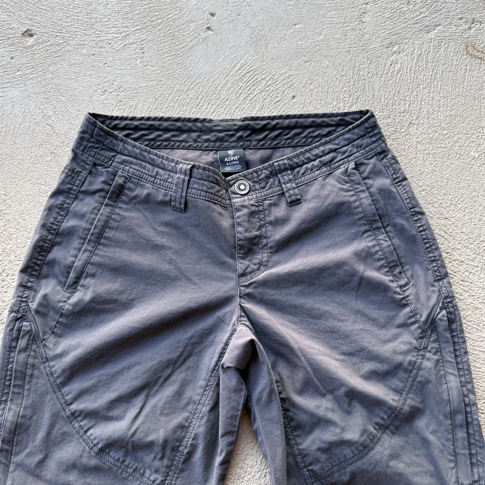 Vintage Kuhl Pants Women 4 Gray Spire Roll Up Outdoor Hike Climb Basic Stretch Chino Size 27" / US 4 / IT 40 - 2 Thumbnail