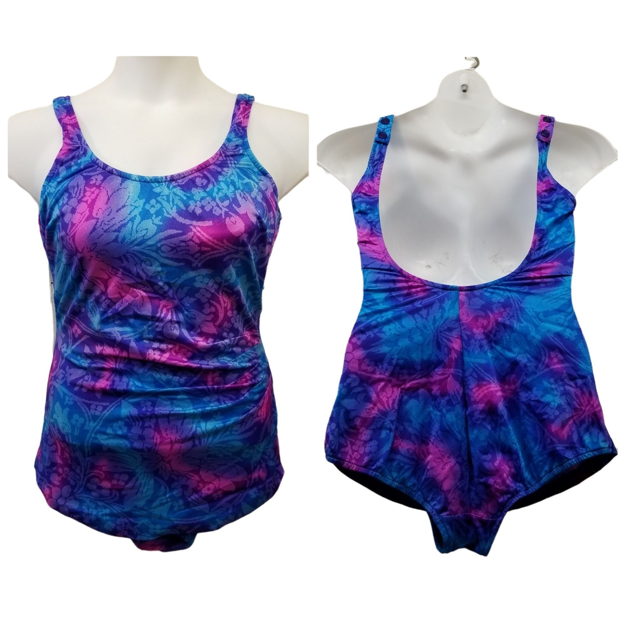 Other Maxine Hollywood Vintage 18 Bathing Suit One Pc Swim Tropica Size ONE SIZE - 1 Thumbnail