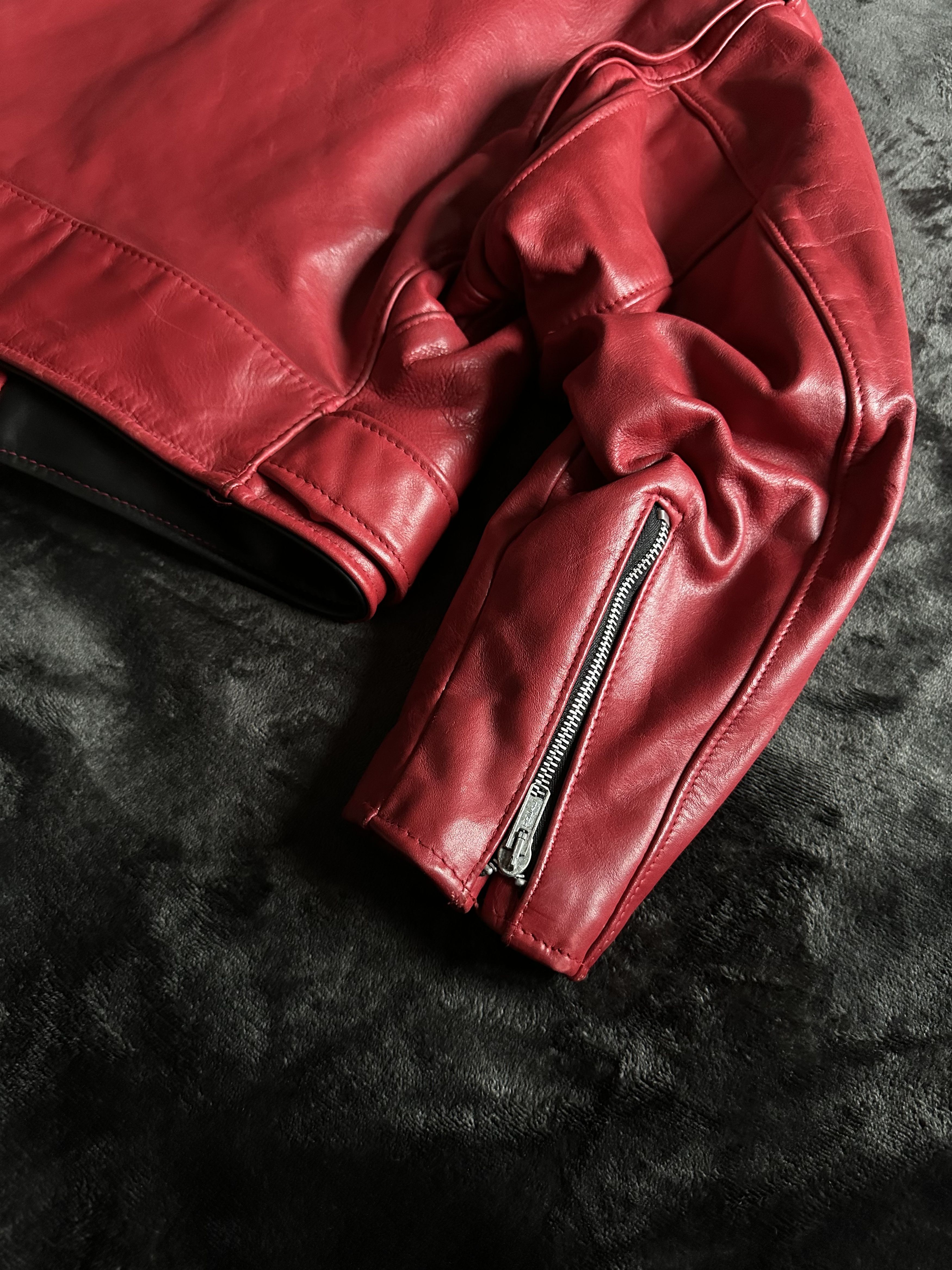 Schott Schott Perfecto Women's Leather Motorcycle Jacket Red sz.12 Size L / US 10 / IT 46 - 14 Thumbnail