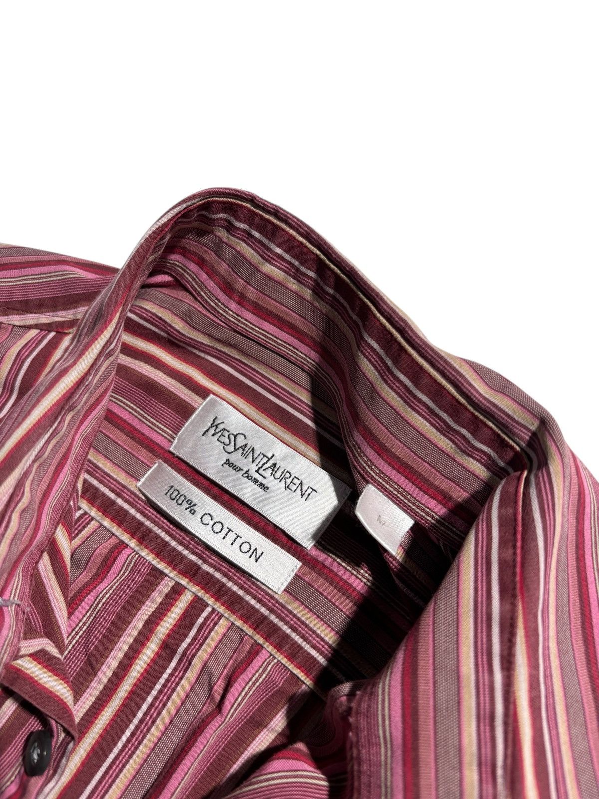 Yves Saint Laurent Yves Saint Laurent Striped Shirts Long Sleeve Retro 90’s Size US M / EU 48-50 / 2 - 4 Thumbnail