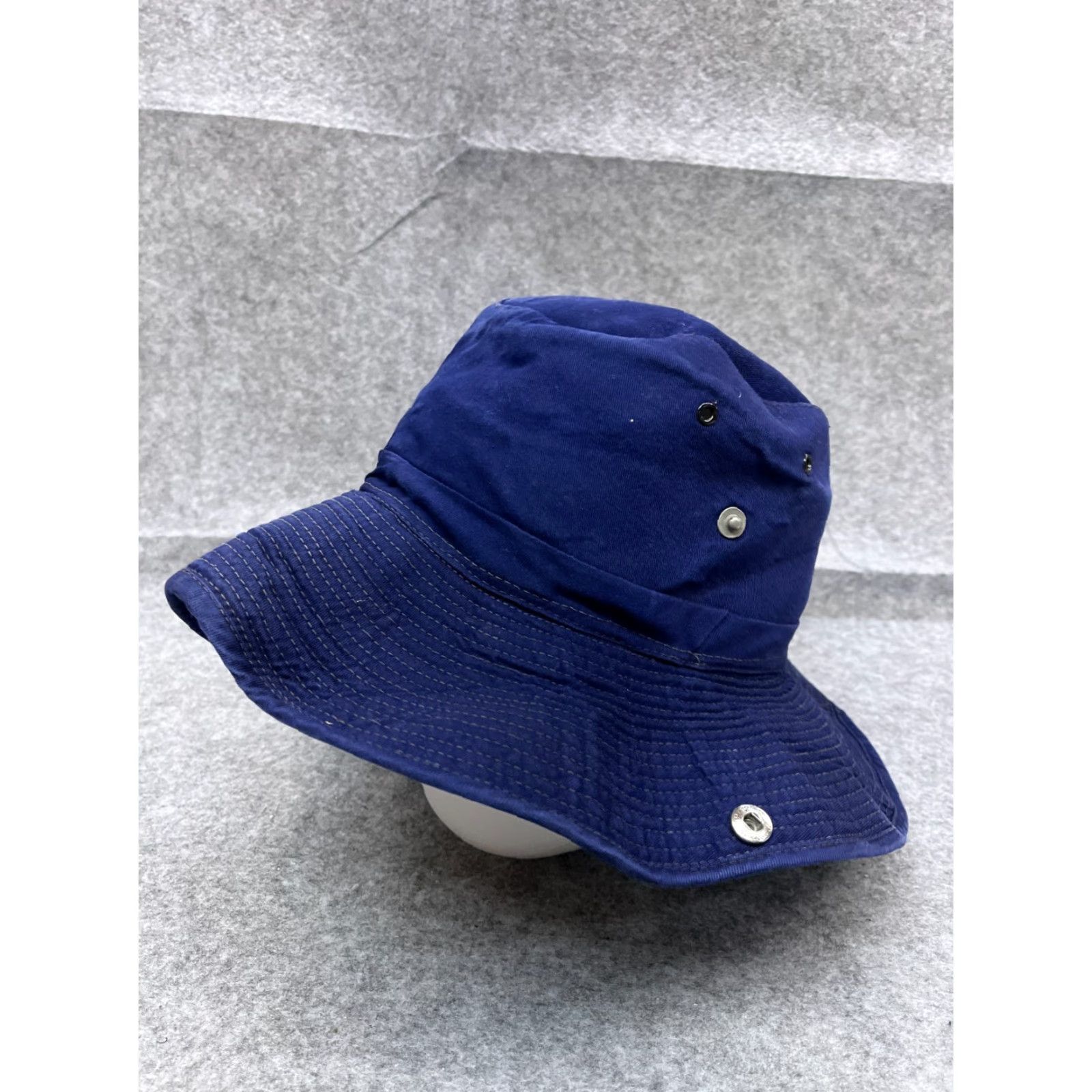 Vintage Adult Sun Bucket Hat Blue 100% Cotton One Size Hike Camp Beach Outdoors Size ONE SIZE - 4 Thumbnail