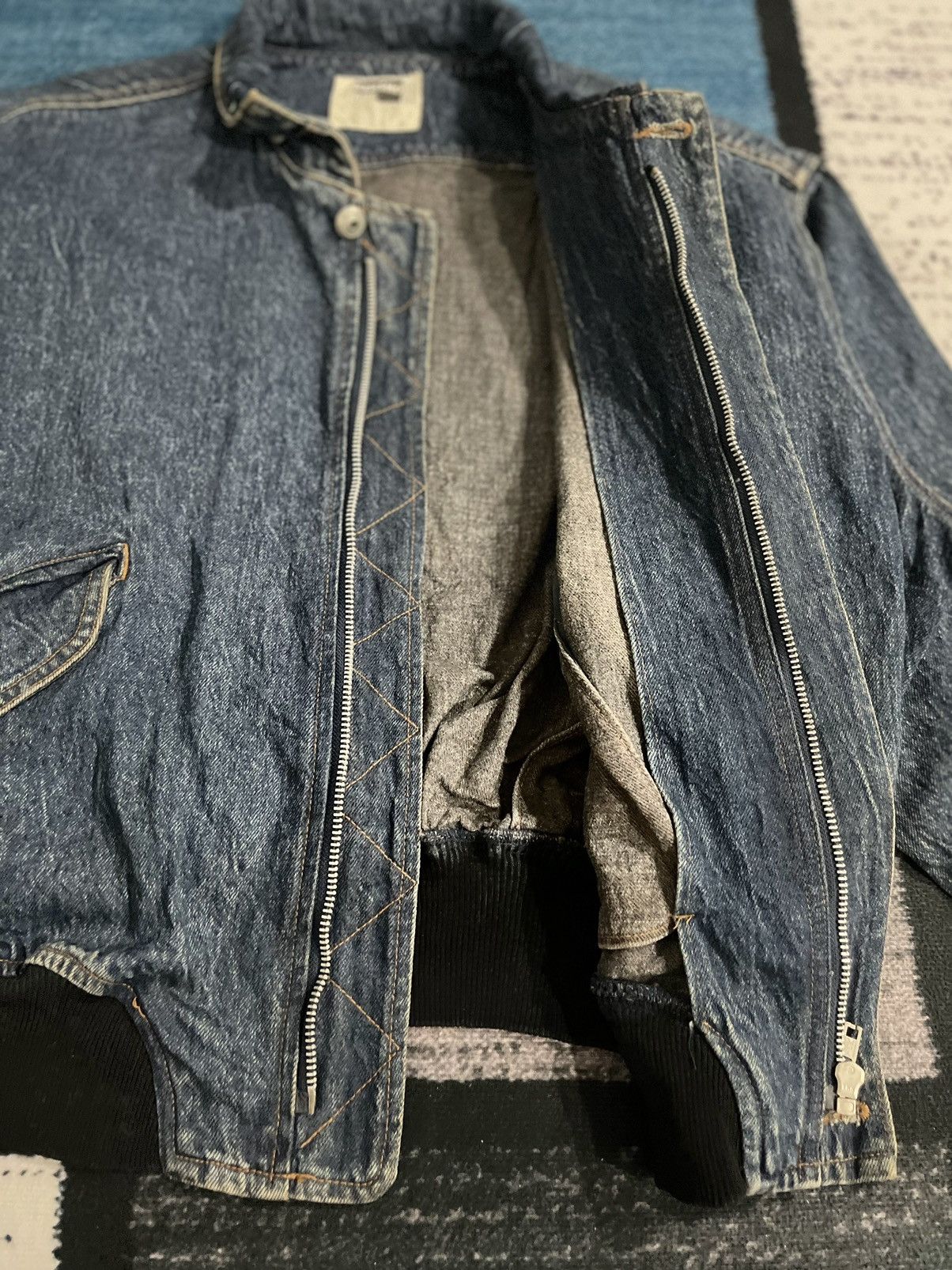 Japanese Brand × Kensho Abe Vintage Kensho Abe Denim Bomber Jacket Size US XL / EU 56 / 4 - 15 Thumbnail