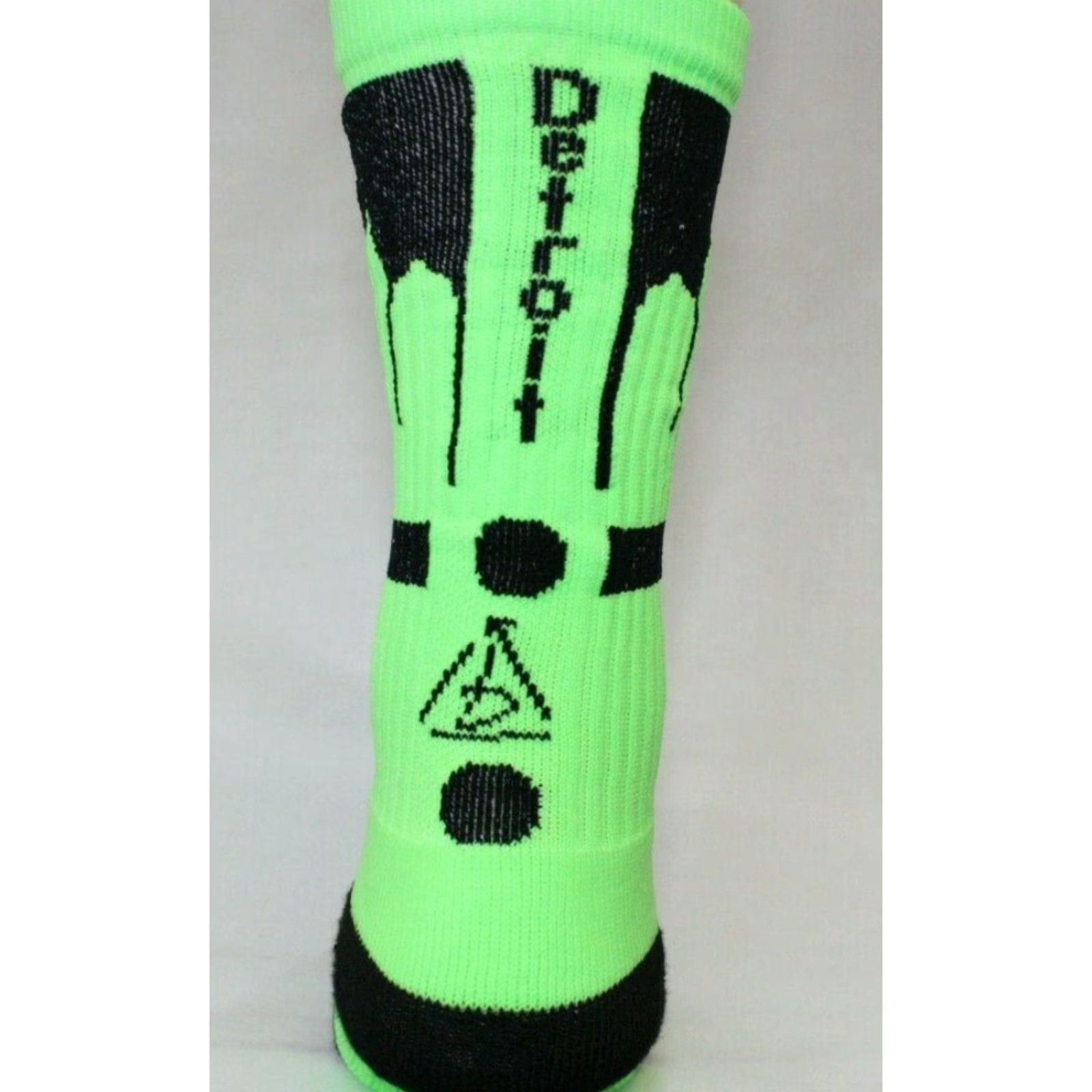 Vintage Rep It City Mens Detroit Lime Green CoolMax Basketball Socks Shirt? Size ONE SIZE - 2 Thumbnail