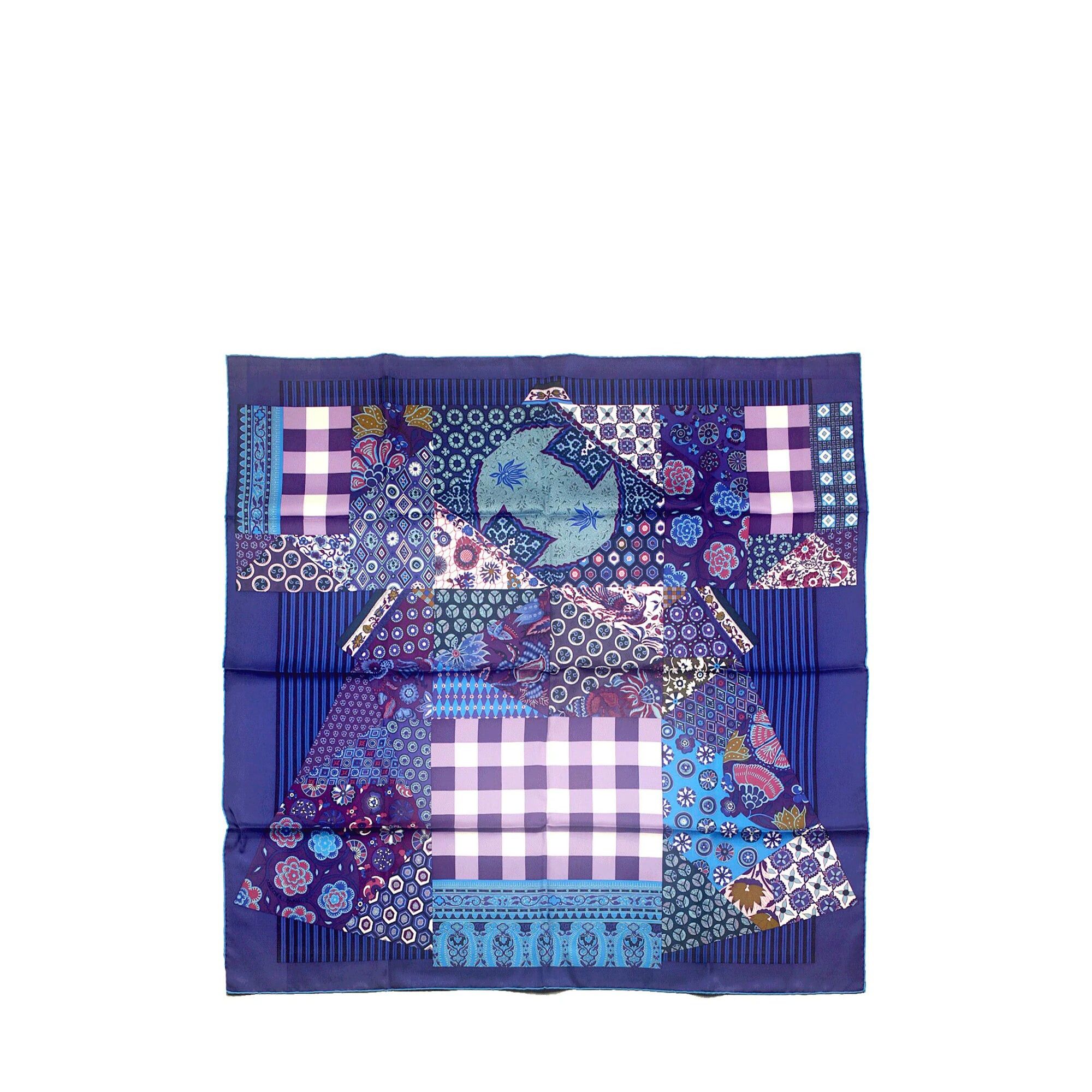 Hermes HERMÈS - Carré 90 The art of Sarasa Hermès in blue silk Size ONE SIZE - 1 Thumbnail